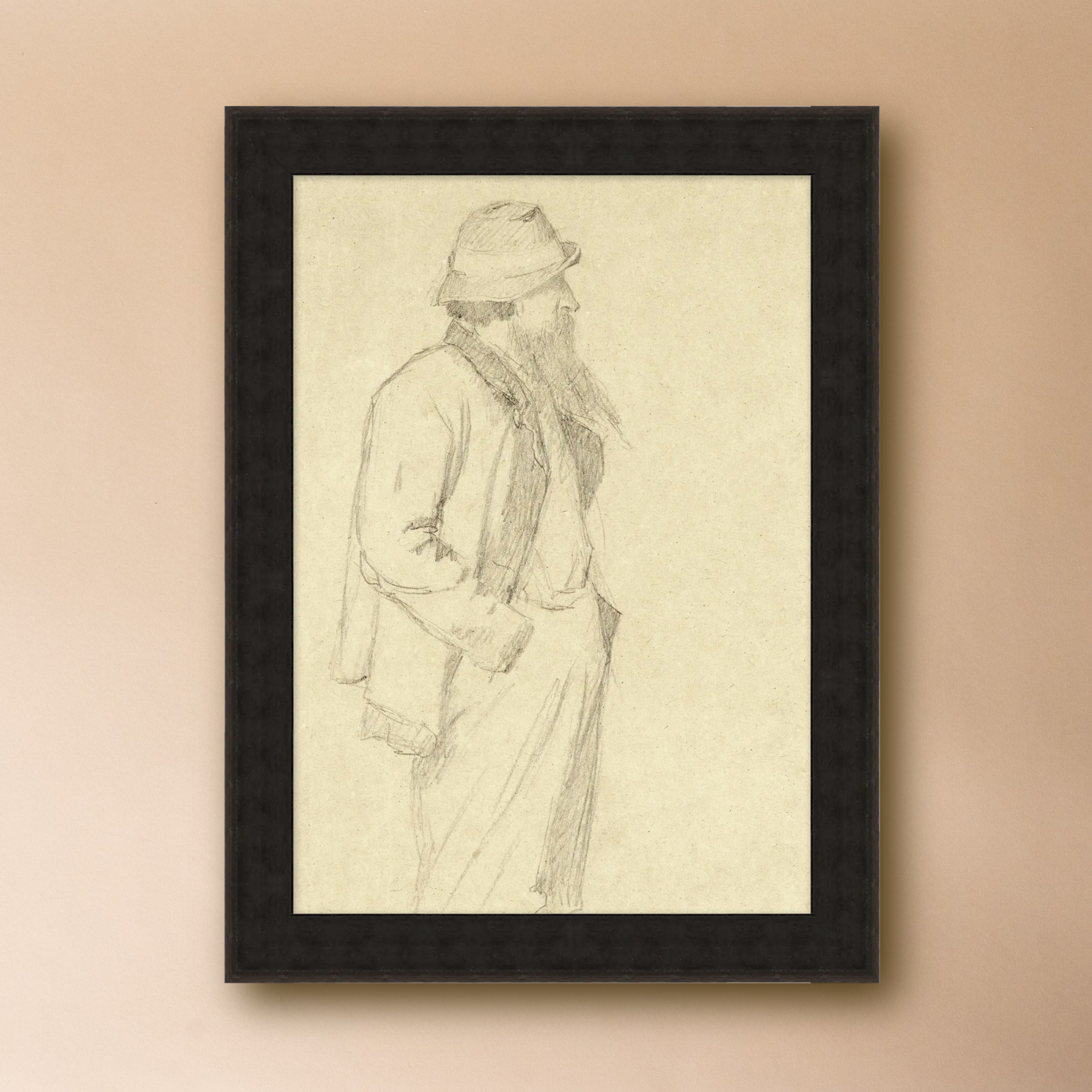 IN STORE - "Pondering Captain" Framed Art Print ARTWORK - in store Wendover Art Group
