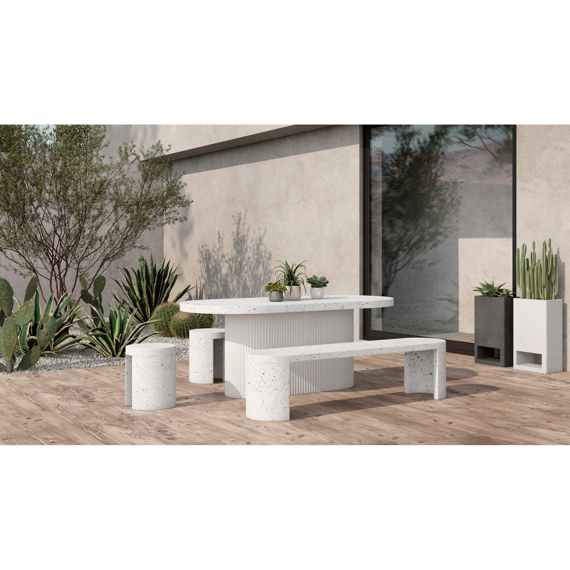Lewis Outdoor Dining Table FURNITURE - outdoor dining table Moe's Furniture