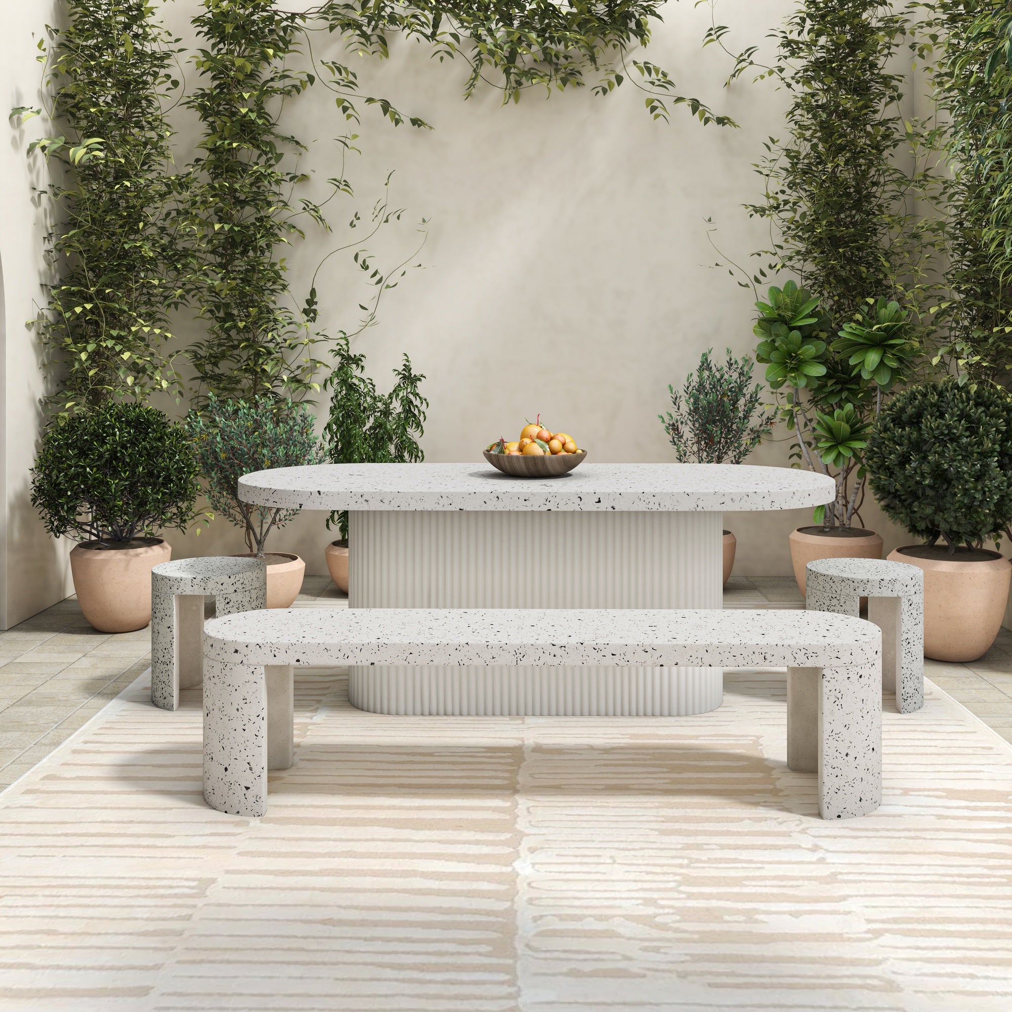 Lewis Outdoor Stool FURNITURE - outdoor stool Moe's Furniture