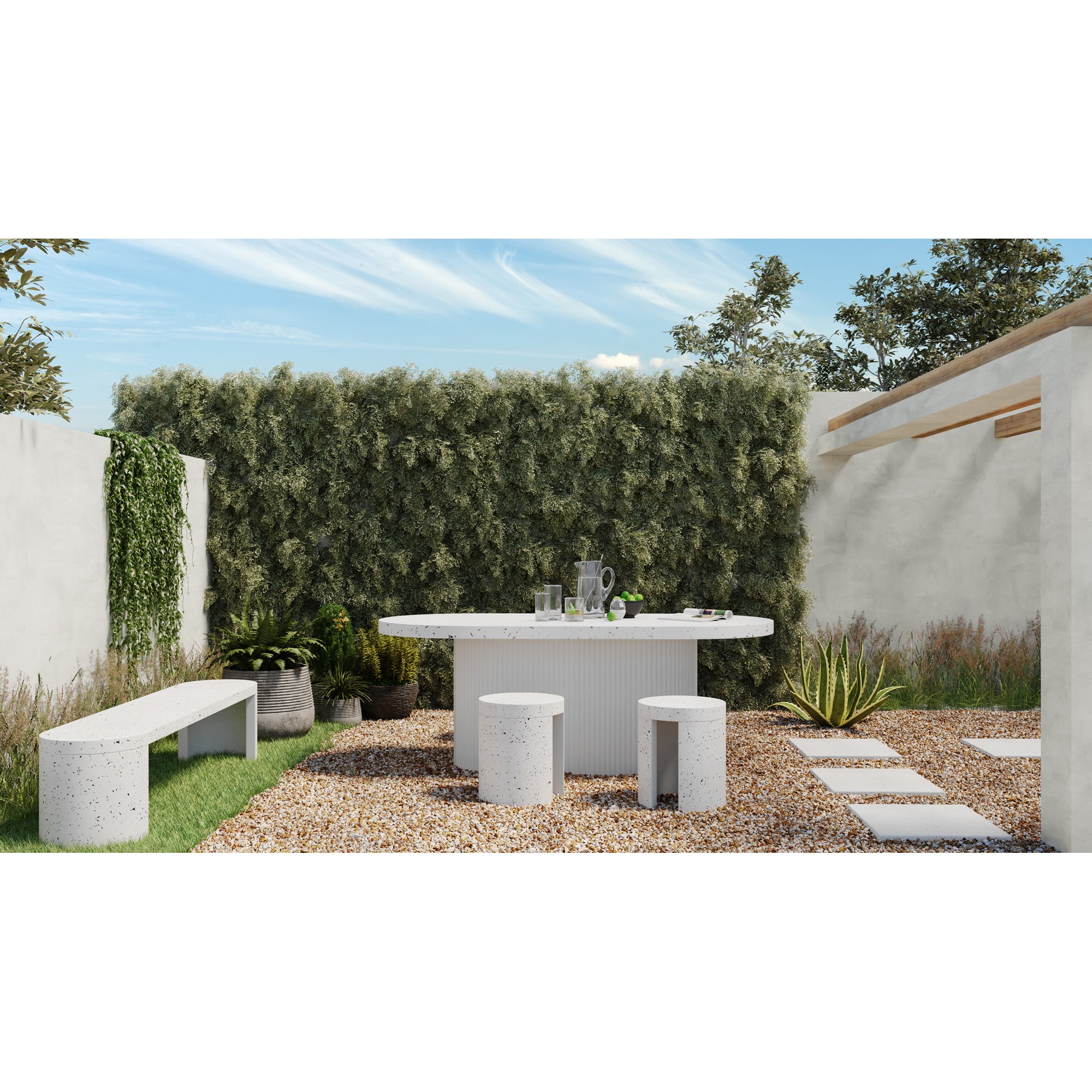 Lewis Outdoor Stool FURNITURE - outdoor stool Moe's Furniture