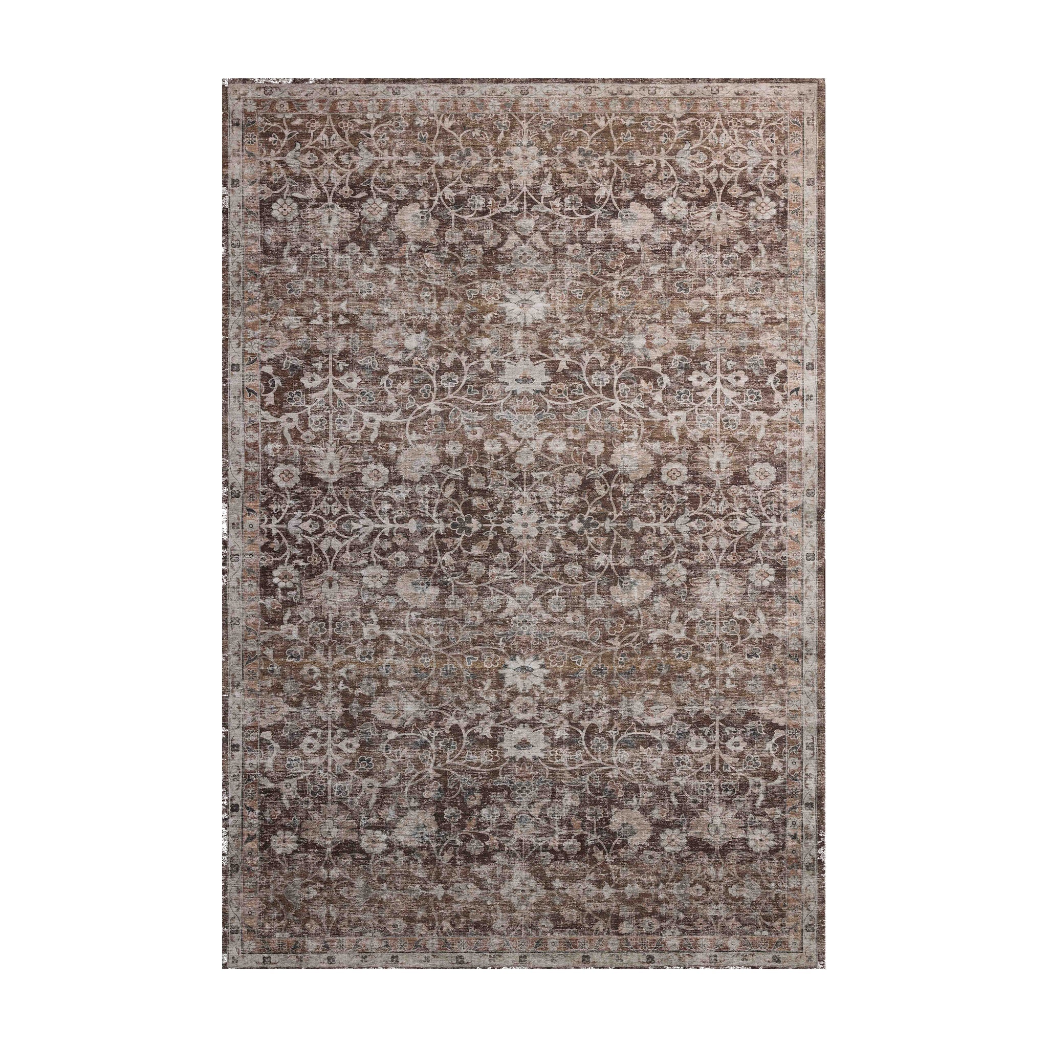 Amber Lewis x Loloi Josie Earth / Natural Machine Washable Rug RUGS - synthetic Loloi 18" x 18"