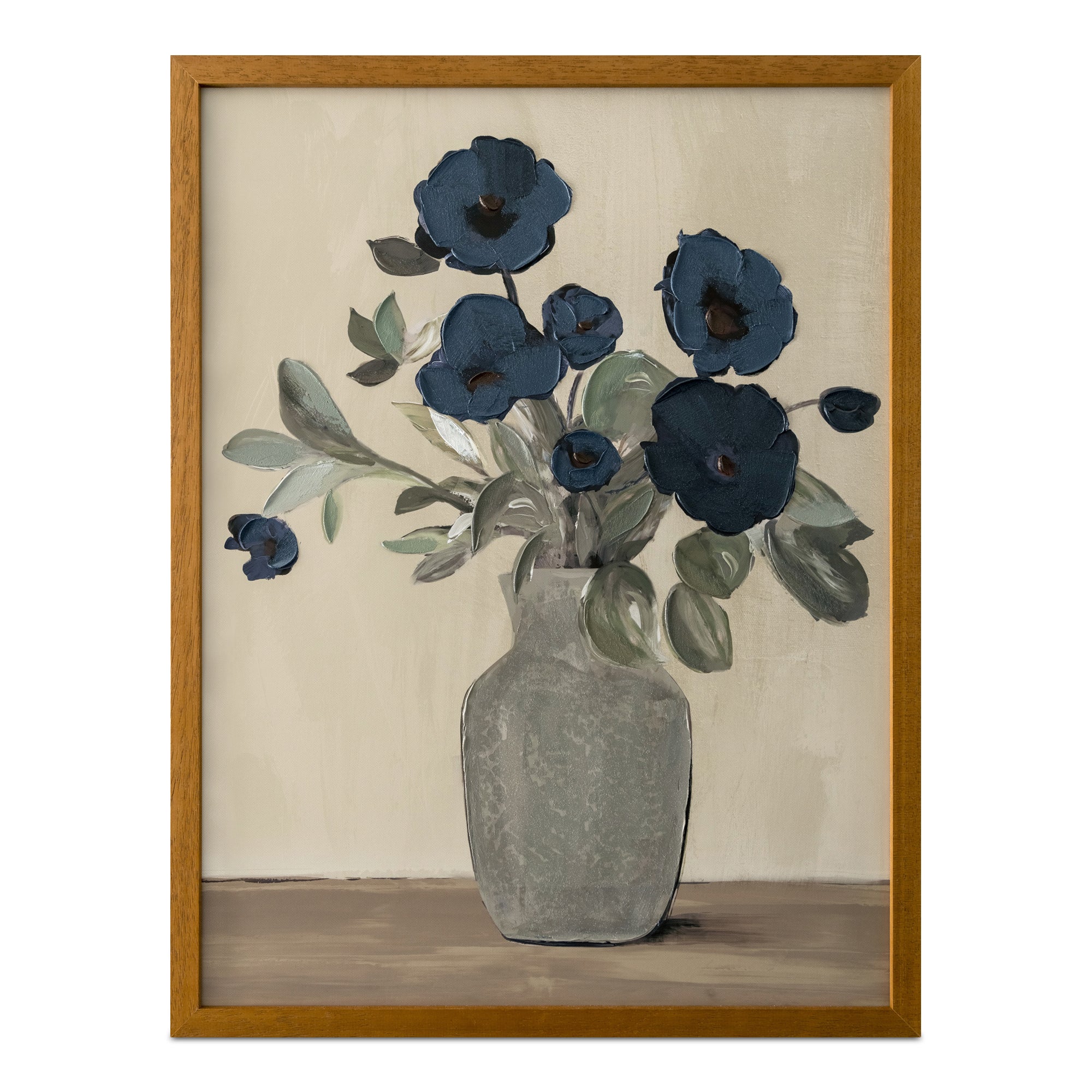 "Echoes of Indigo" Framed Canvas ARTWORK - painting Moe's Furniture