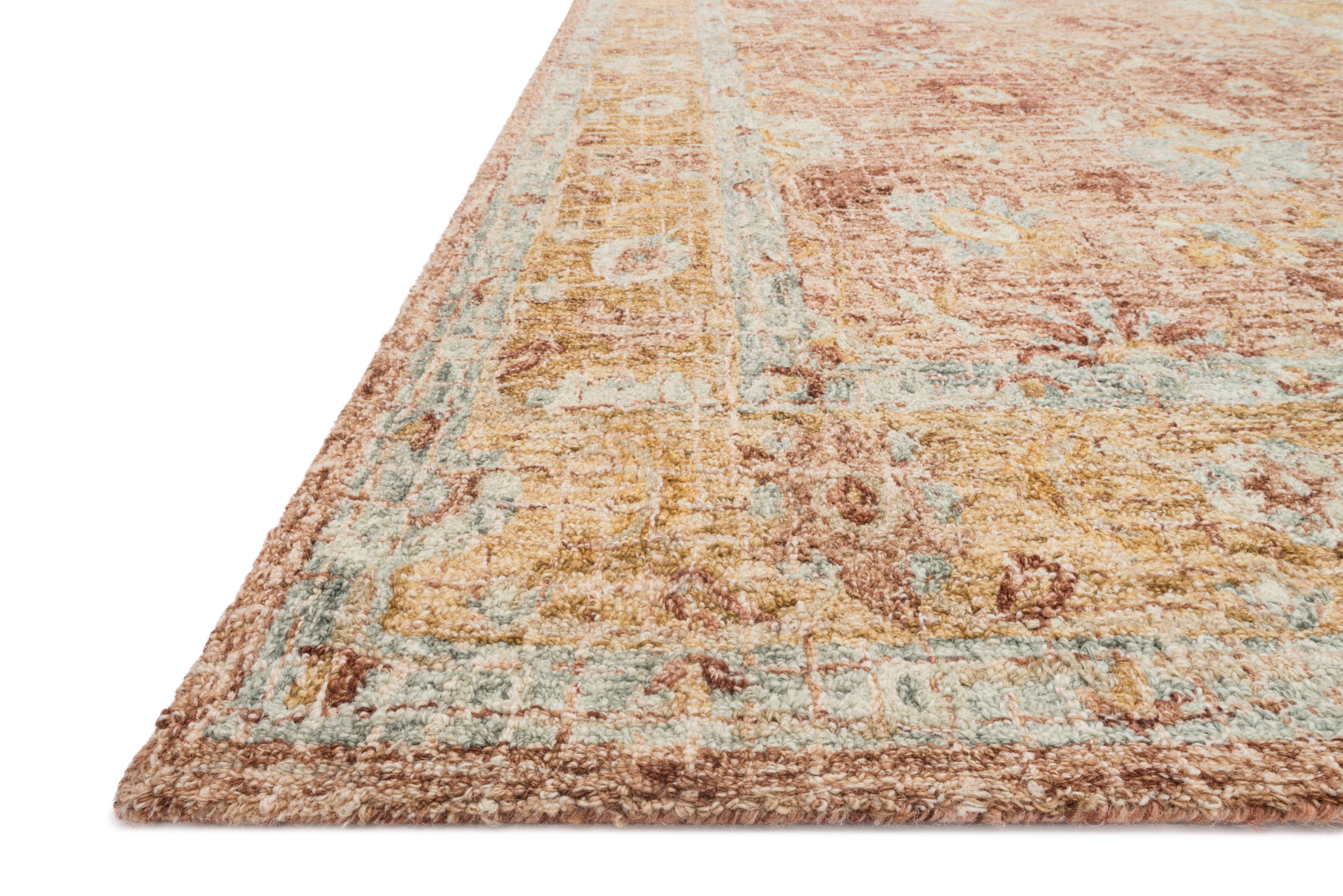 Loloi Julian Terracotta / Gold Rug RUGS - wool Loloi