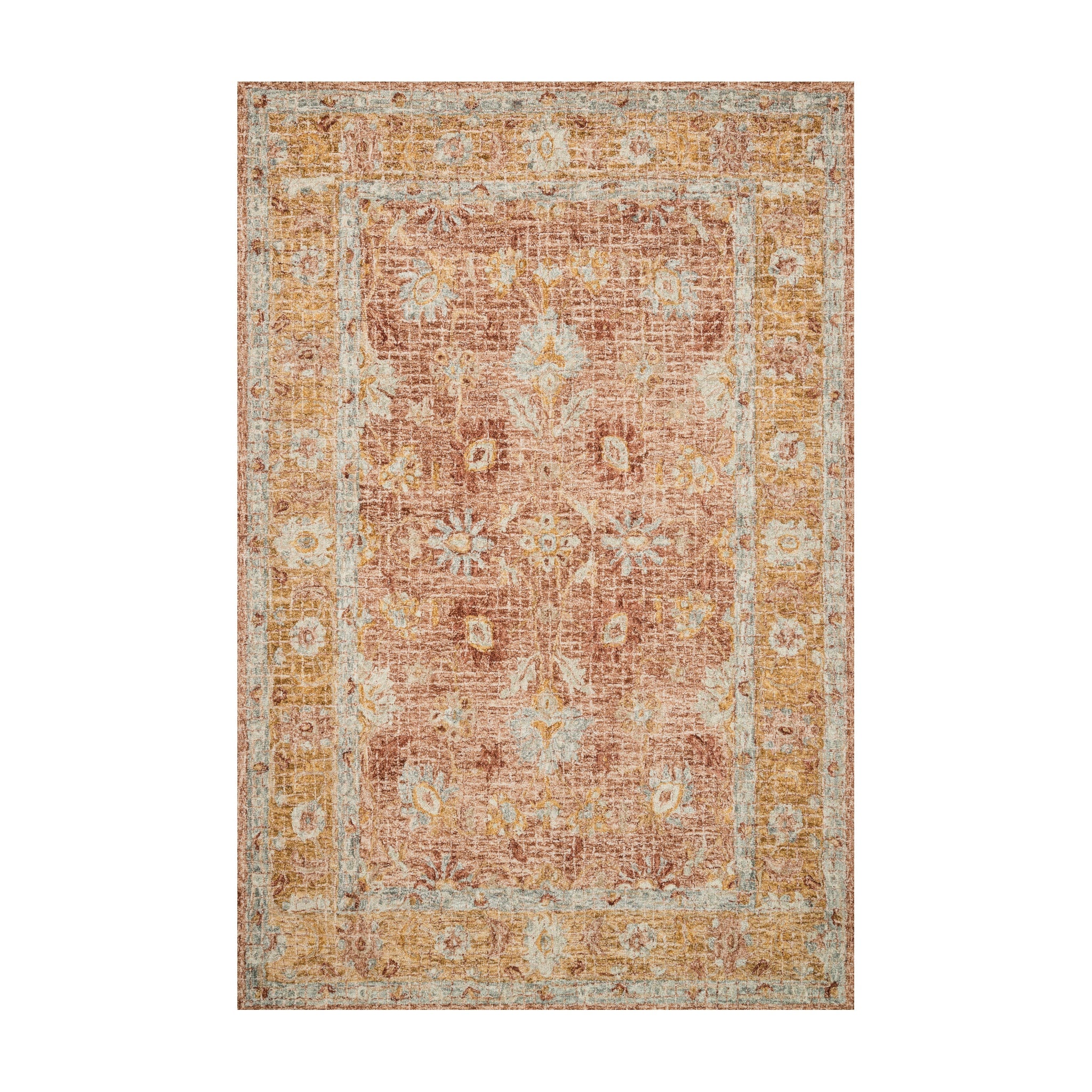 Loloi Julian Terracotta / Gold Rug RUGS - wool Loloi 18" x 18"