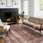 Chris Loves Julia x Loloi Jules Merlot / Multi Rug RUGS - synthetic Loloi