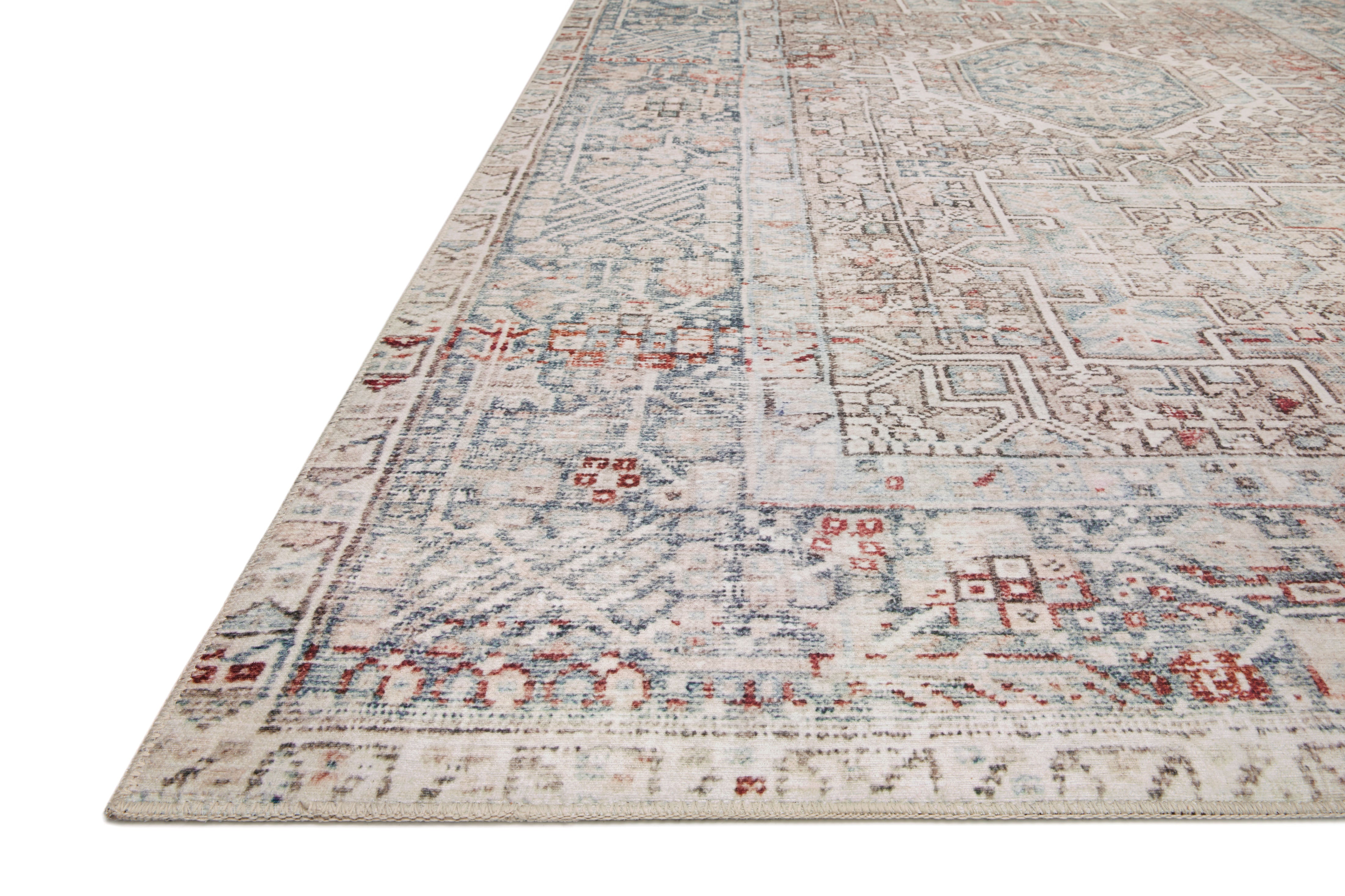 Chris Loves Julia x Loloi Jules Natural / Ocean Rug 0-patterned Loloi
