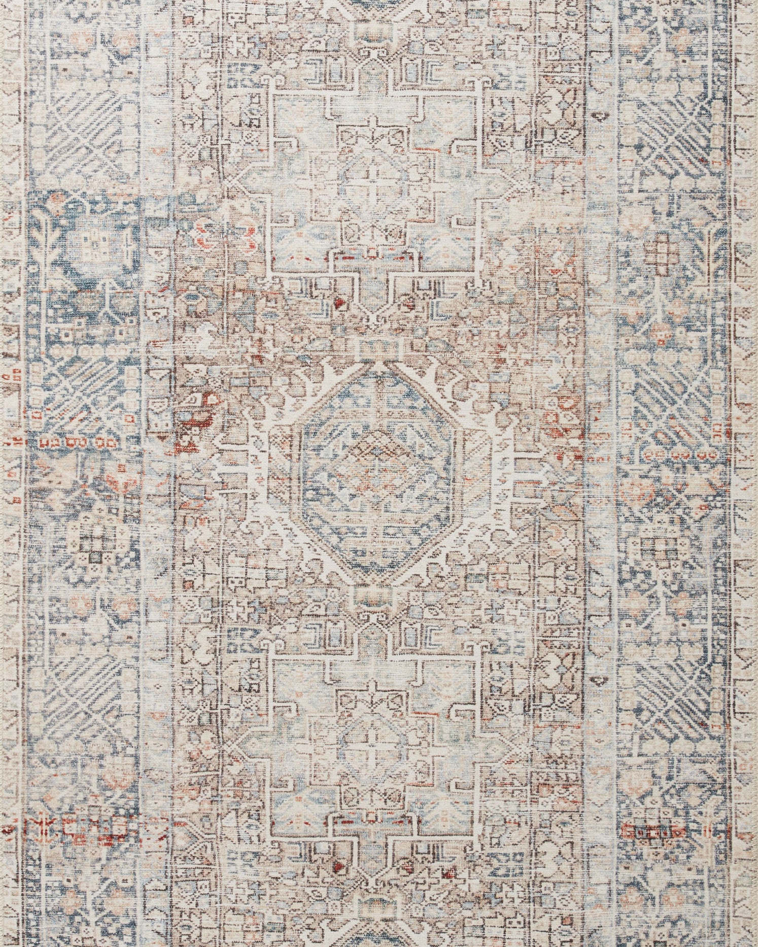 Chris Loves Julia x Loloi Jules Natural / Ocean Rug 0-patterned Loloi