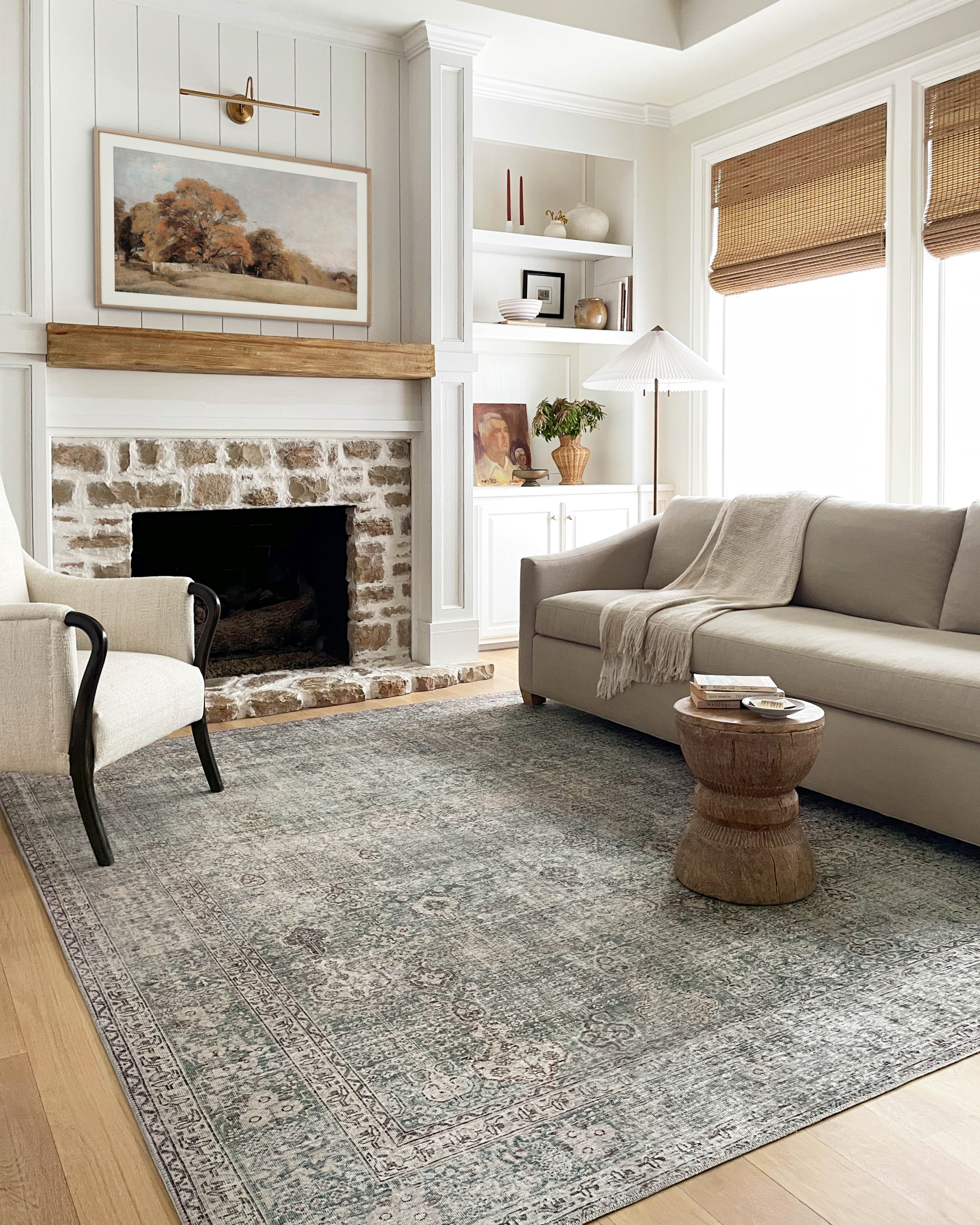 Chris Loves Julia x Loloi Jules Emerald / Antique Ivory Rug 0-patterned Loloi