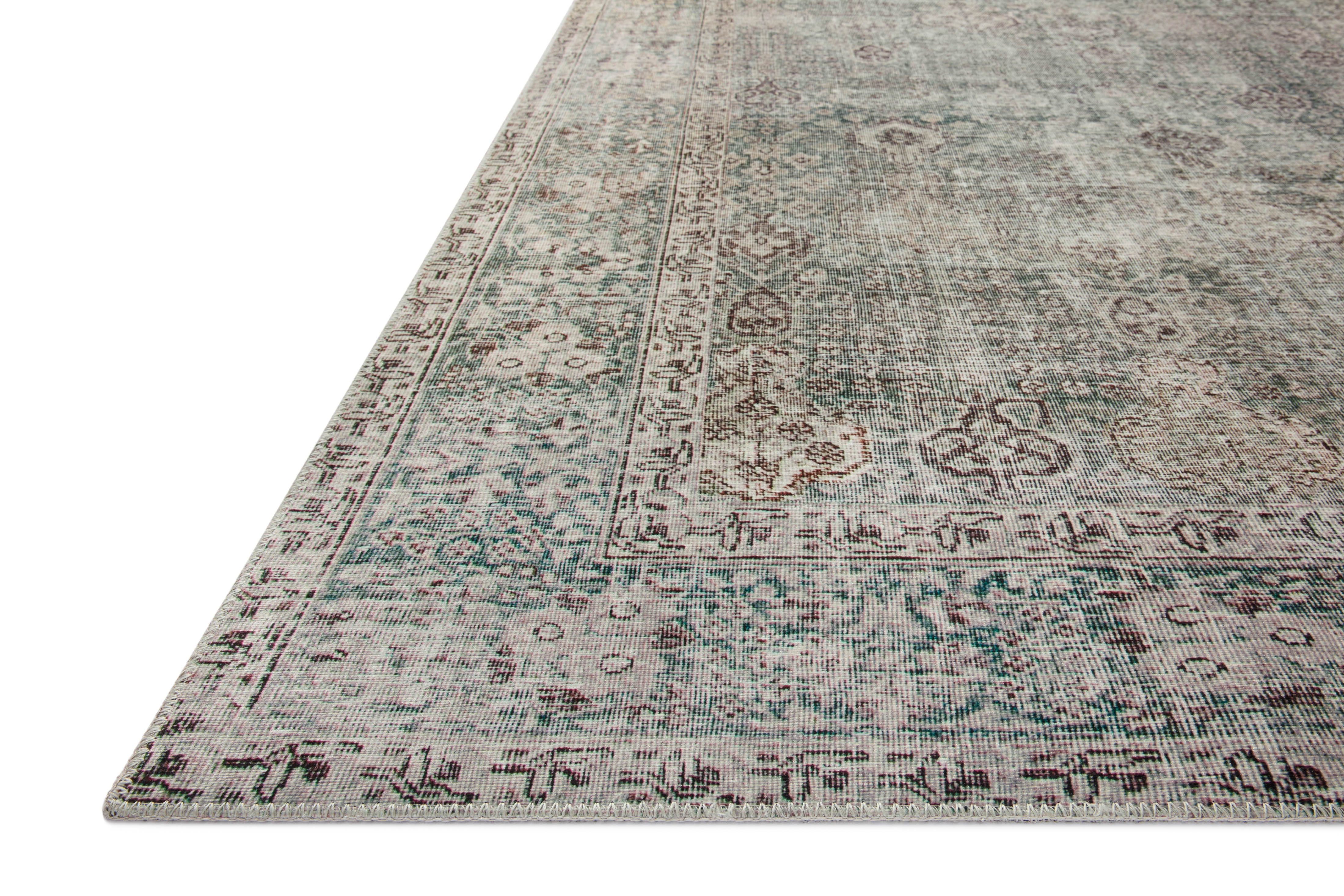 Chris Loves Julia x Loloi Jules Emerald / Antique Ivory Rug 0-patterned Loloi