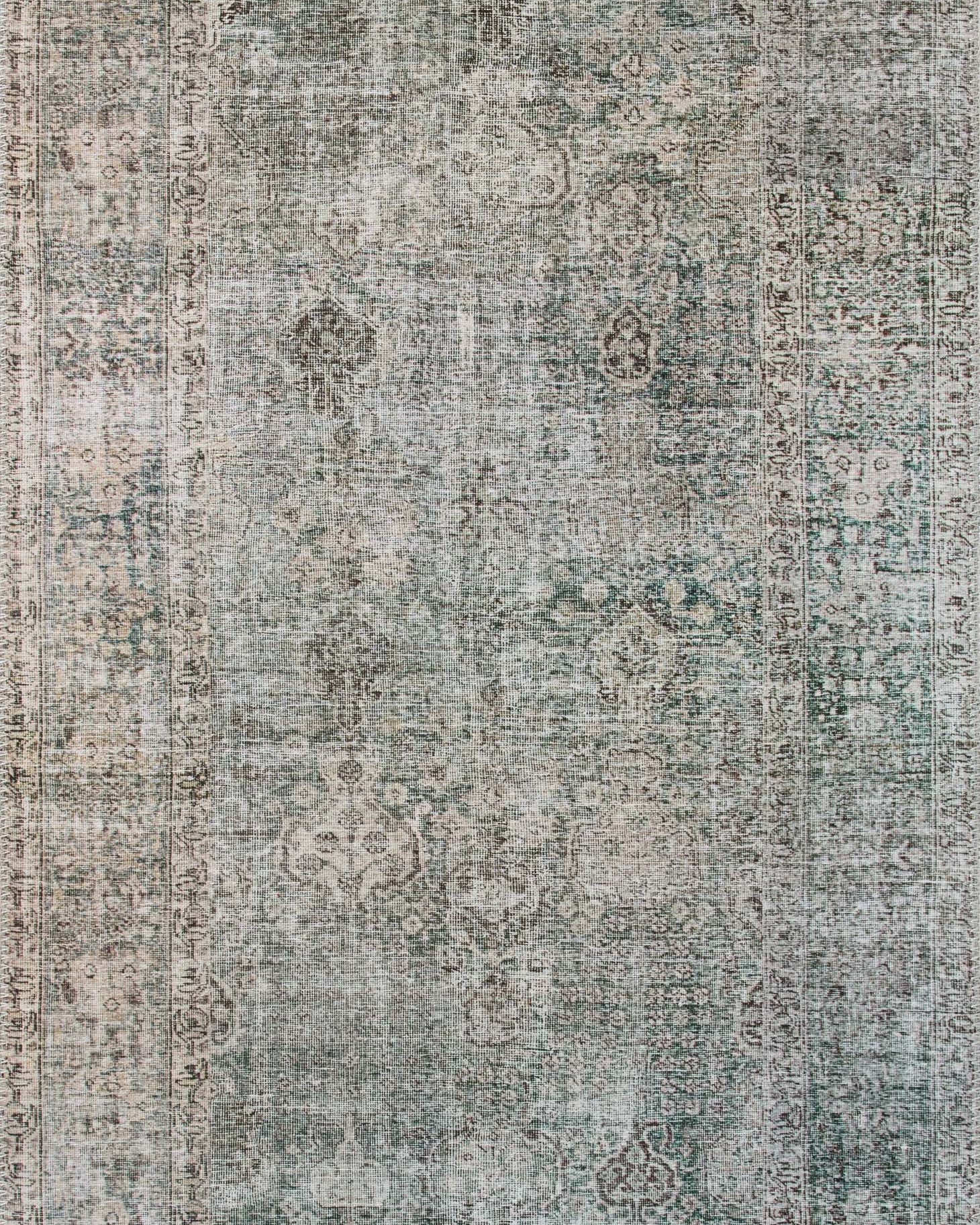 Chris Loves Julia x Loloi Jules Emerald / Antique Ivory Rug 0-patterned Loloi