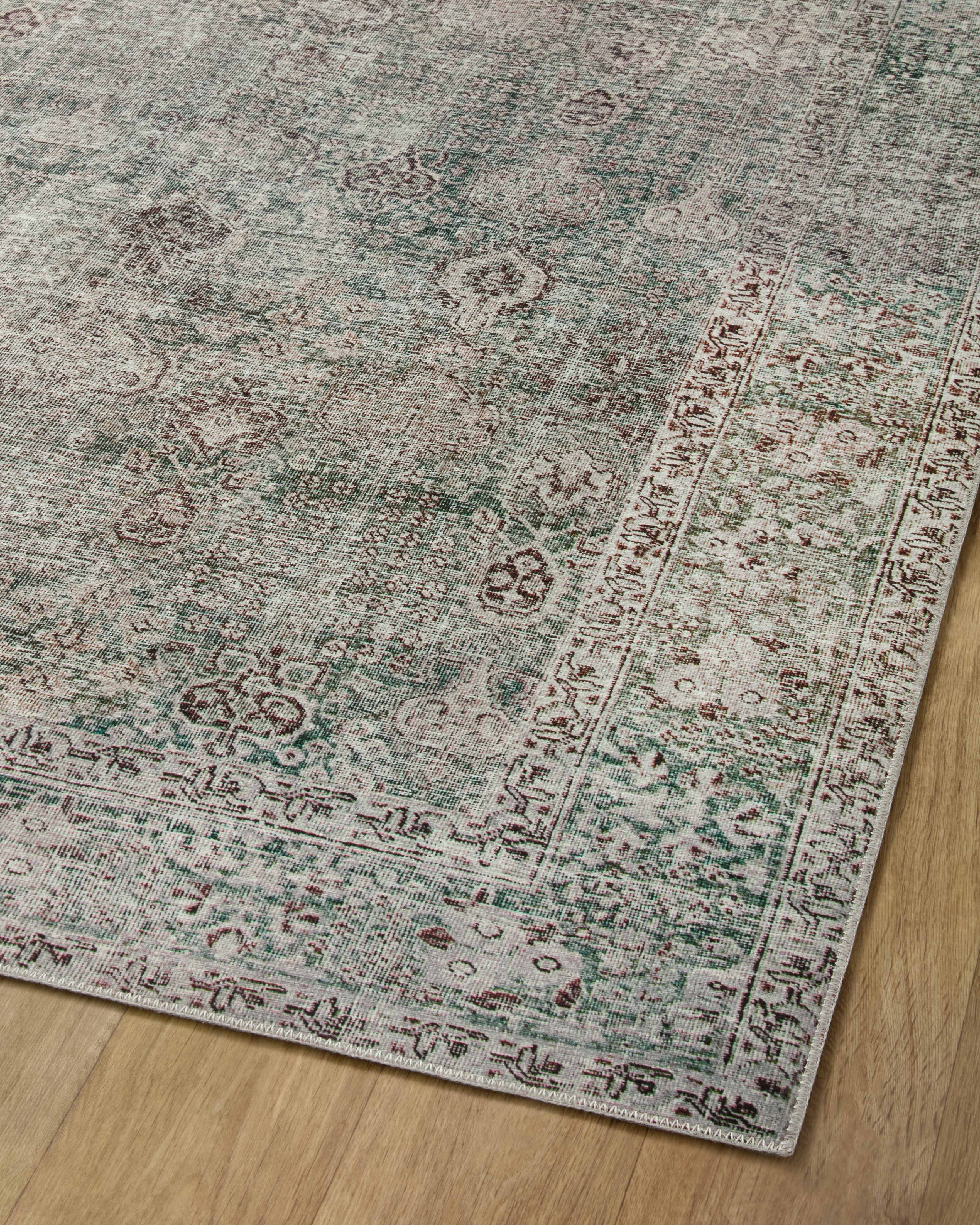 Chris Loves Julia x Loloi Jules Emerald / Antique Ivory Rug 0-patterned Loloi