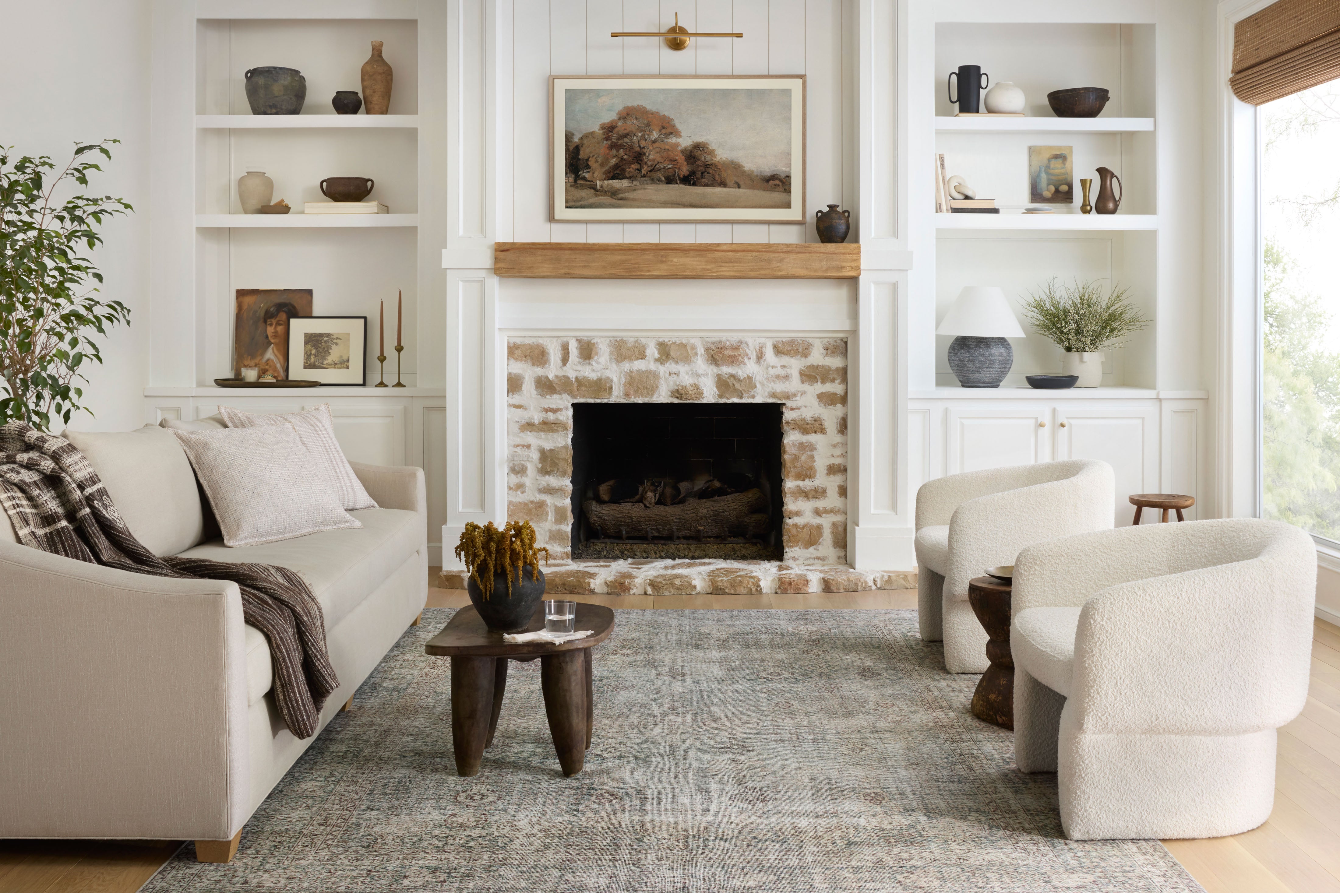 Chris Loves Julia x Loloi Jules Emerald / Antique Ivory Rug 0-patterned Loloi