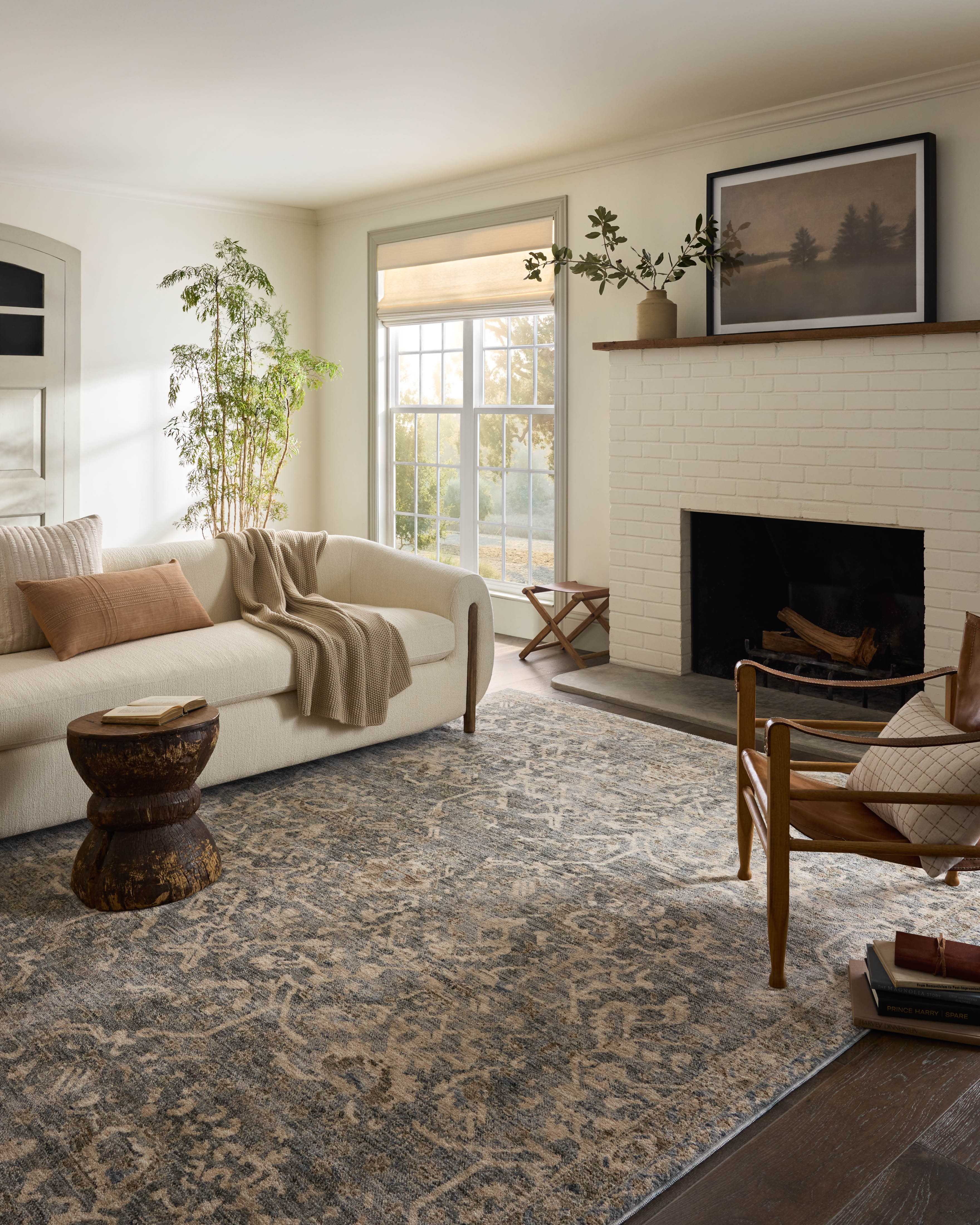 Joanna Gaines x Loloi Junie Blue / Natural Rug RUGS - synthetic Loloi