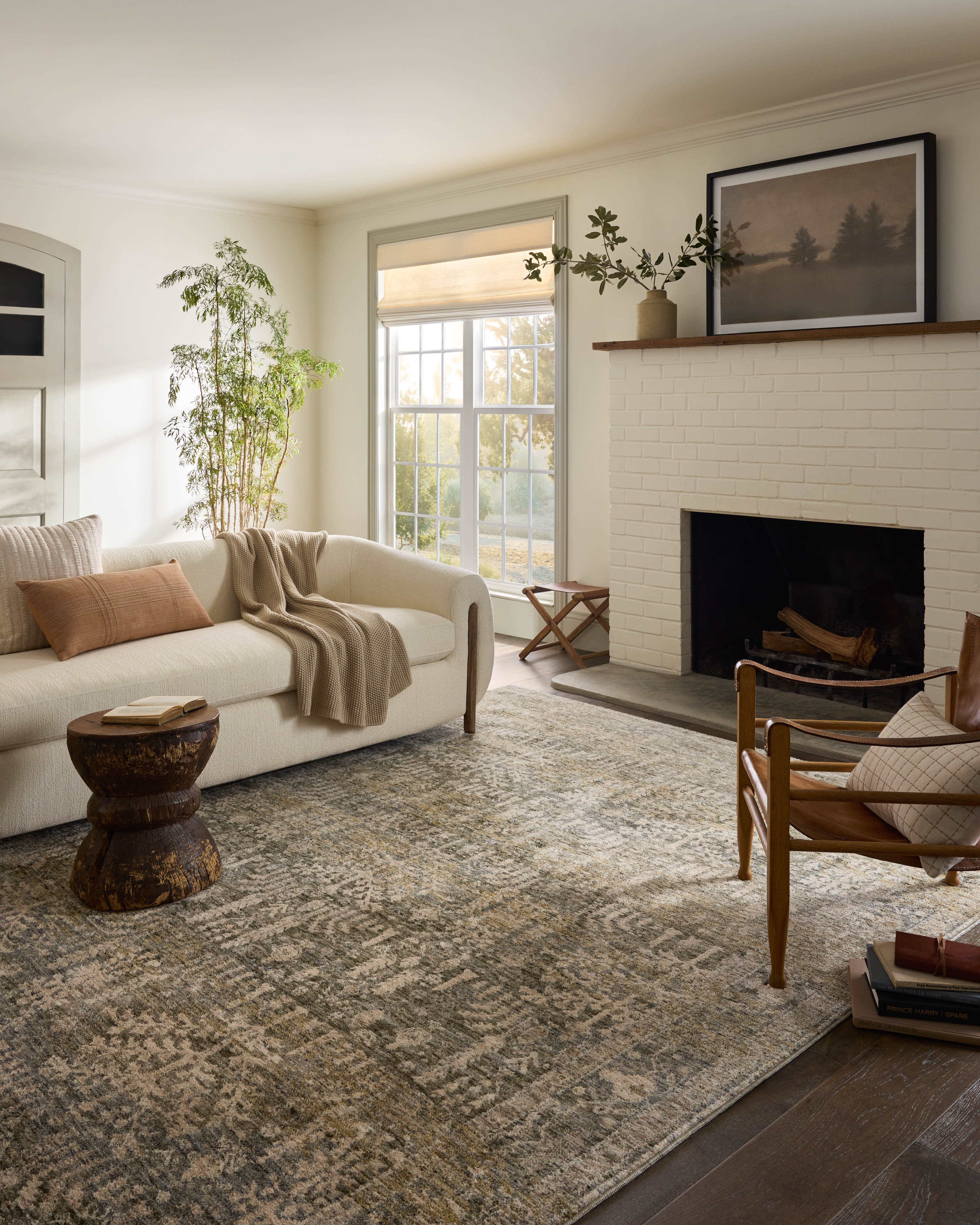 Joanna Gaines x Loloi Junie Moss / Natural Rug RUGS - synthetic Loloi