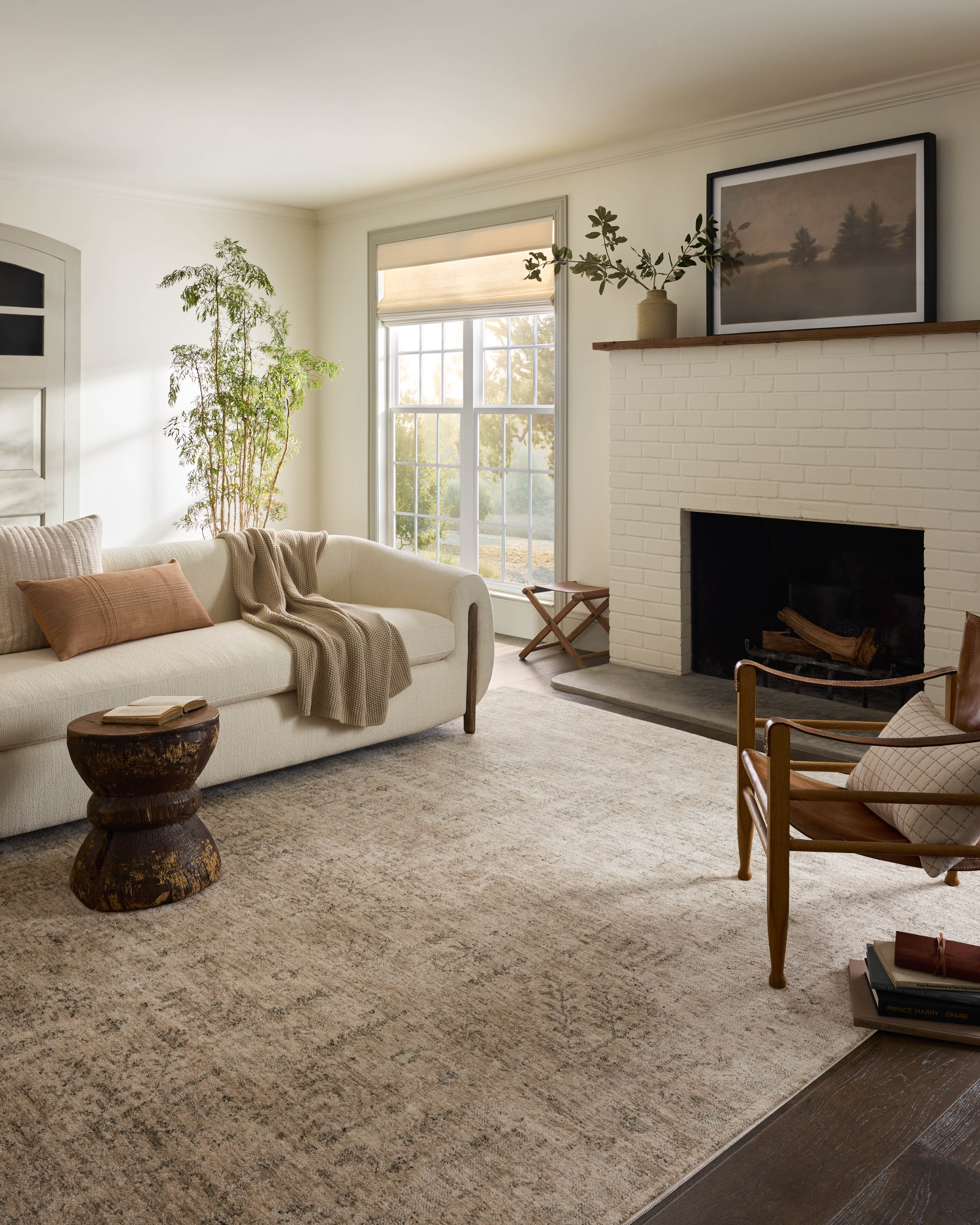 Joanna Gaines x Loloi Junie Oatmeal / Smoke Rug RUGS - synthetic Loloi
