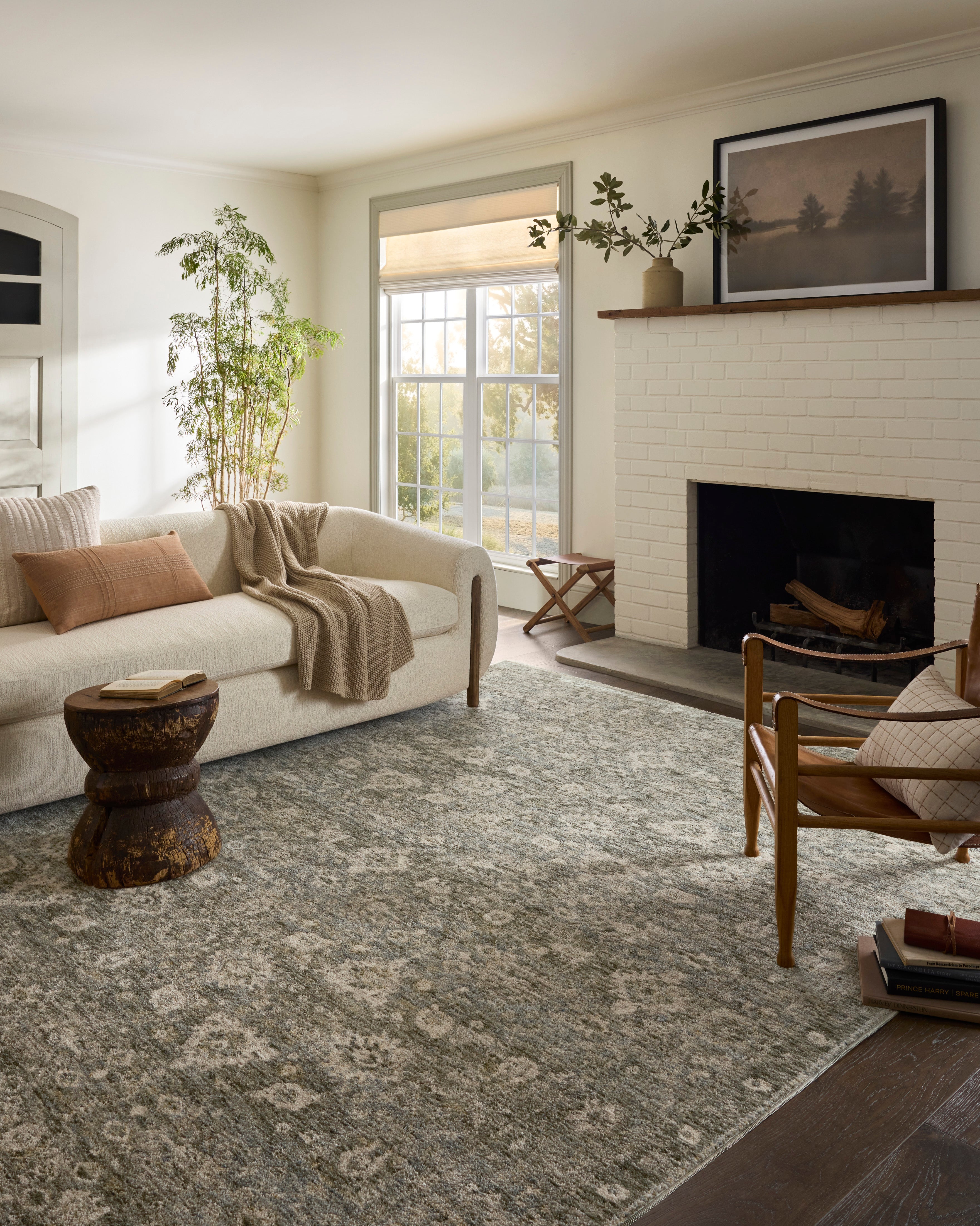 Magnolia Home by Joanna Gaines x Loloi Junie Lagoon / Natural Rug RUGS - vintage inspired Loloi