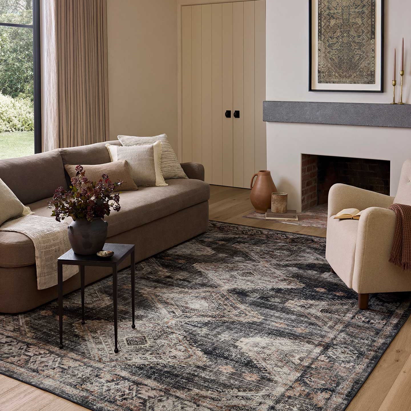 IN STORE - Loloi Josie Ink / Earth Washable Rug IN STORE - Rugs Loloi