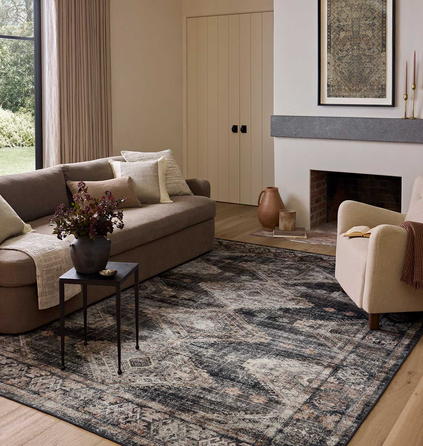 IN STORE - Loloi Josie Ink / Earth Washable Rug IN STORE - Rugs Loloi