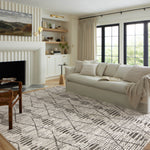 Loloi Kamala Charcoal / Dove Rug 0-RUGS-patterned Loloi