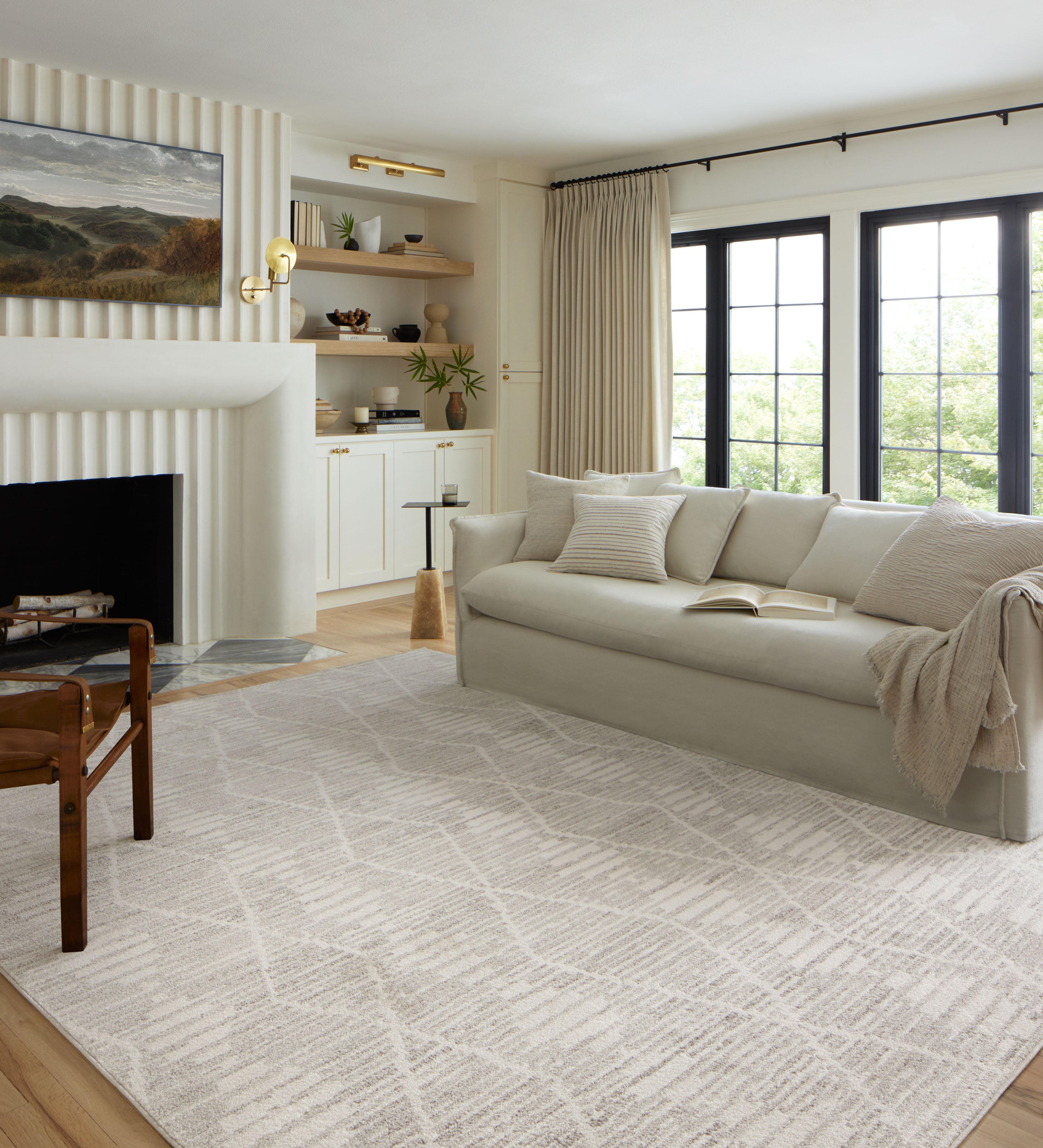 Loloi Kamala Ivory / Silver Rug