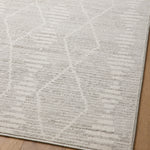 Loloi Kamala Ivory / Silver Rug 0-RUGS-patterned Loloi