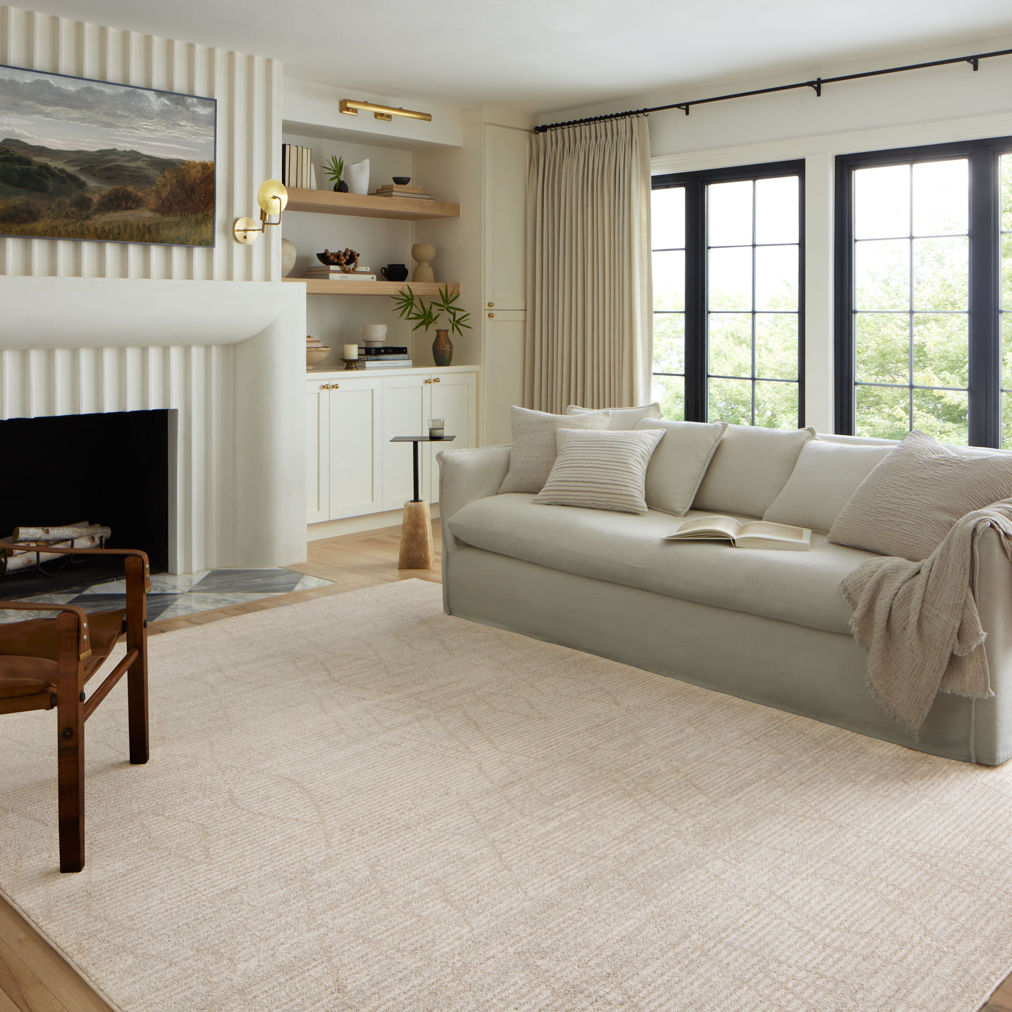 Loloi Kamala Natural / Mist Rug 0-RUGS-patterned Loloi