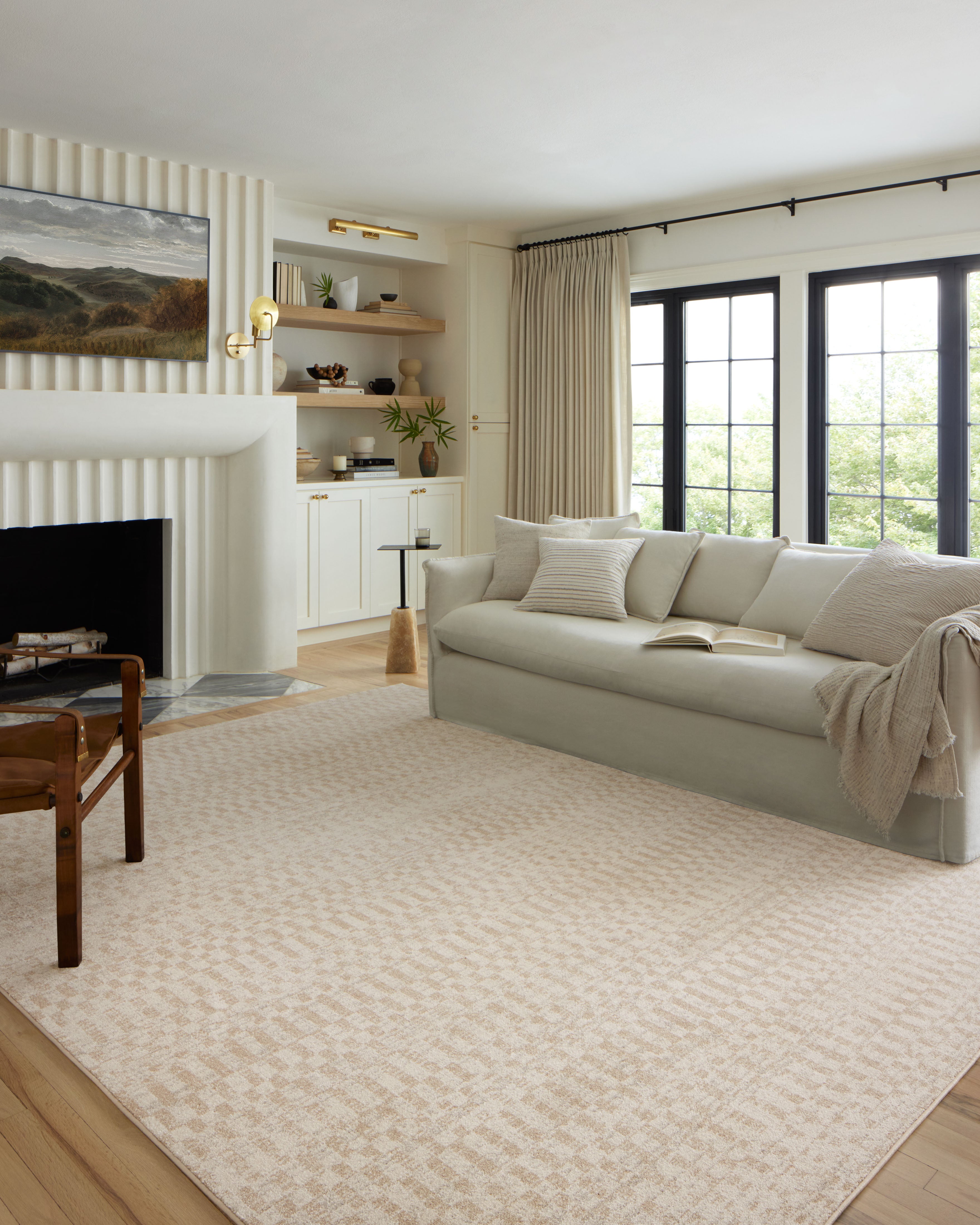 Loloi Kamala Ivory / Natural Rug 0-RUGS-patterned Loloi
