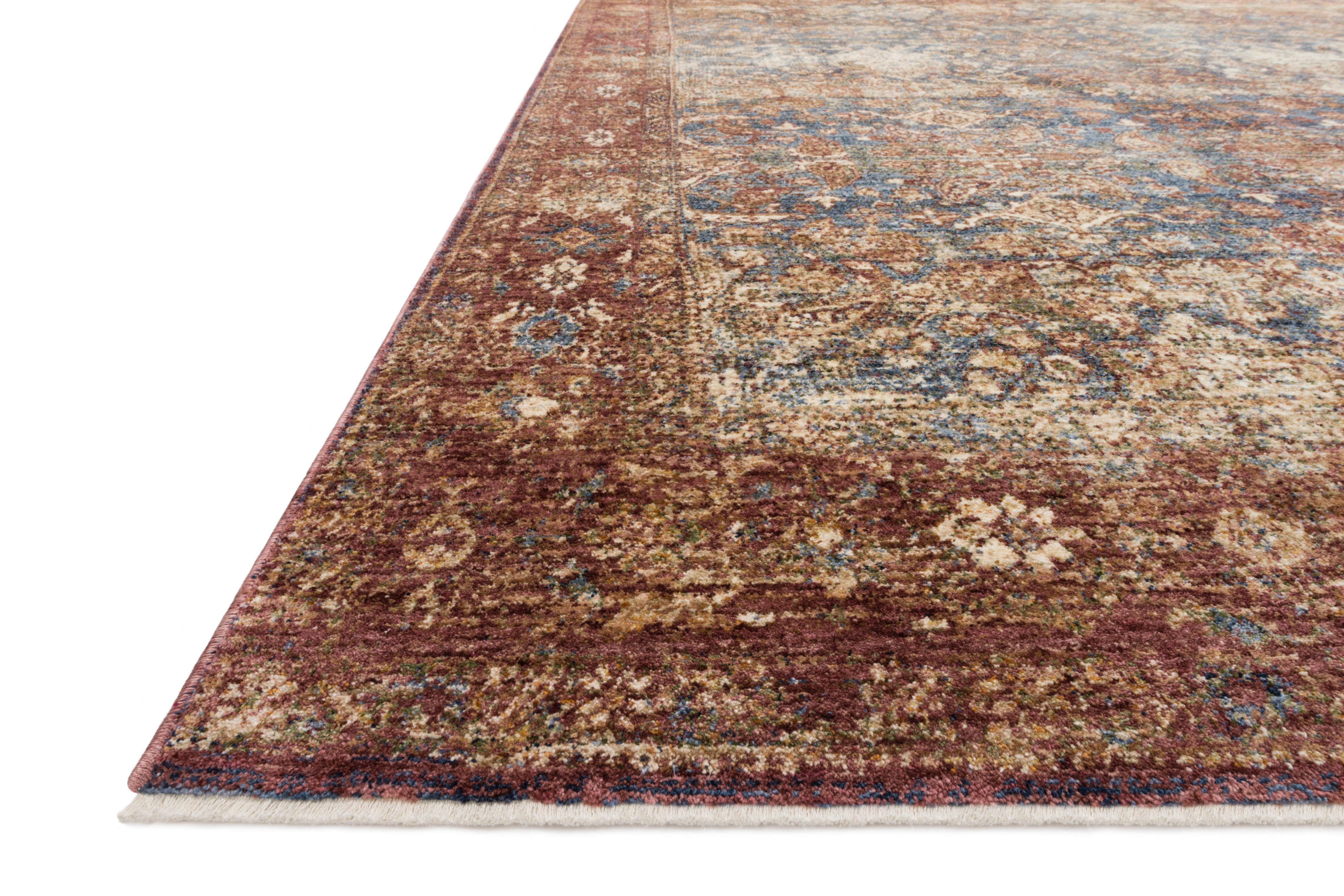 Magnolia Home By Joanna Gaines x Loloi Kennedy Denim / Brick Rug RUGS - synthetic Loloi