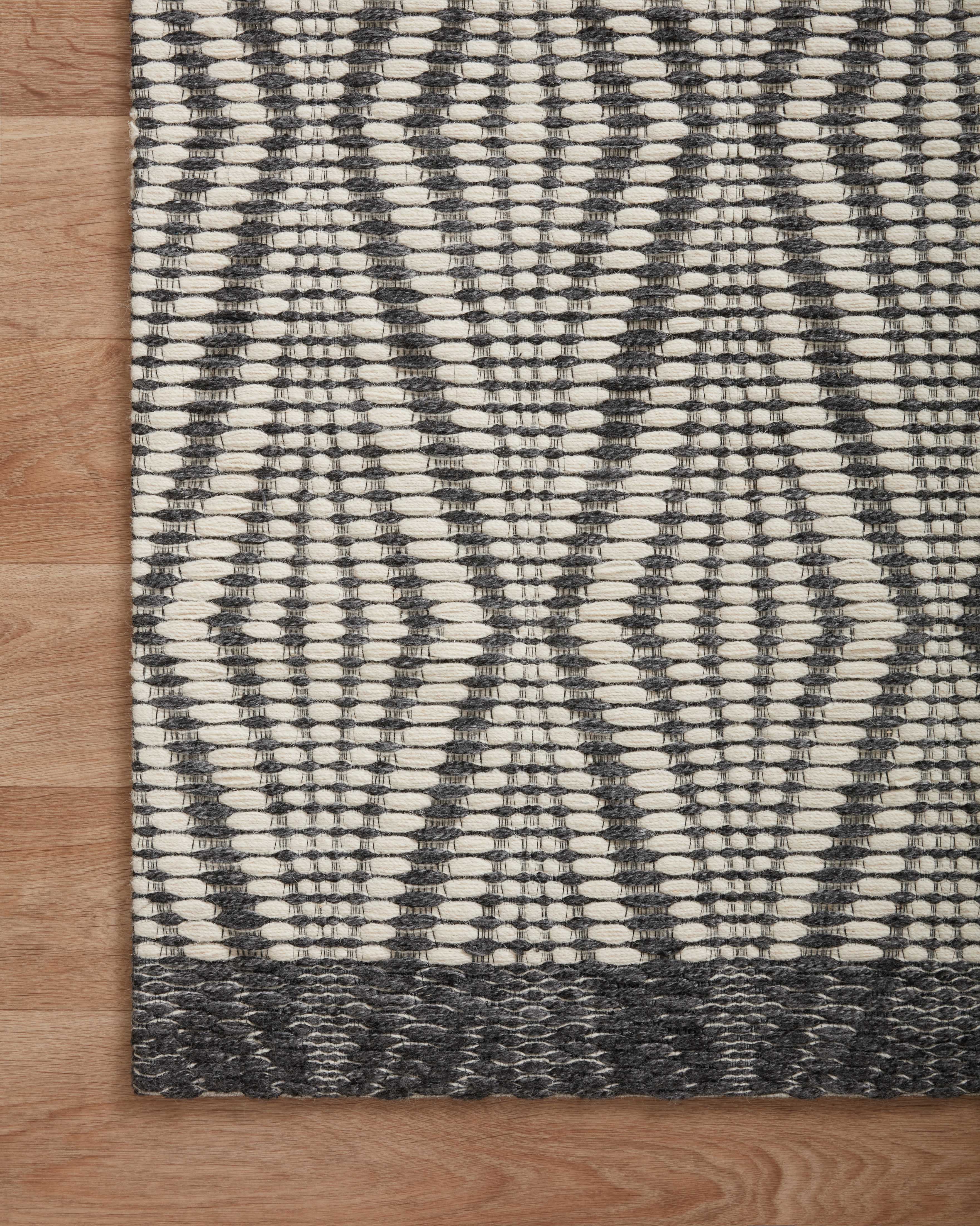 Loloi Kenzie Ivory / Charcoal Rug RUGS - wool Loloi