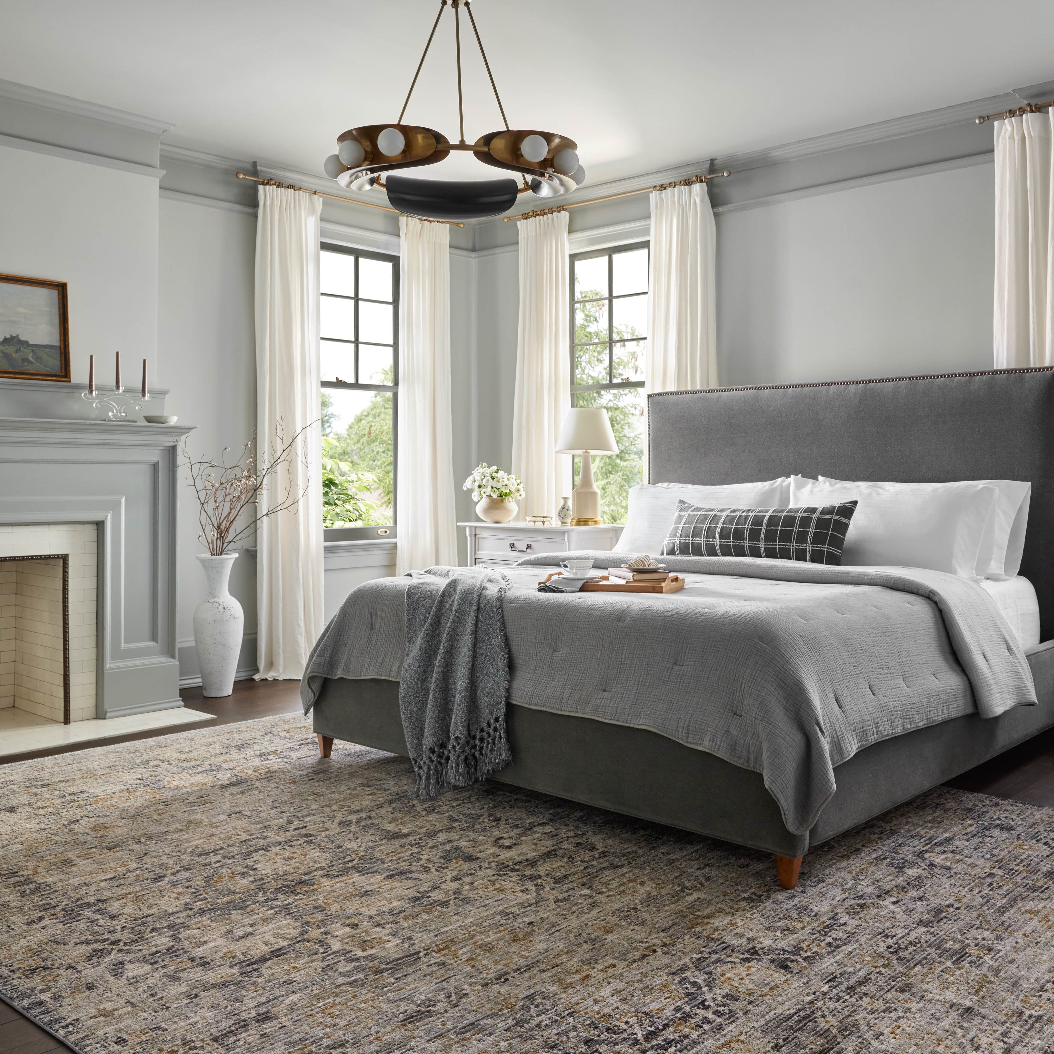 Jean Stoffer x Loloi Katherine Charcoal / Gold Rug 0-patterned rugs Loloi