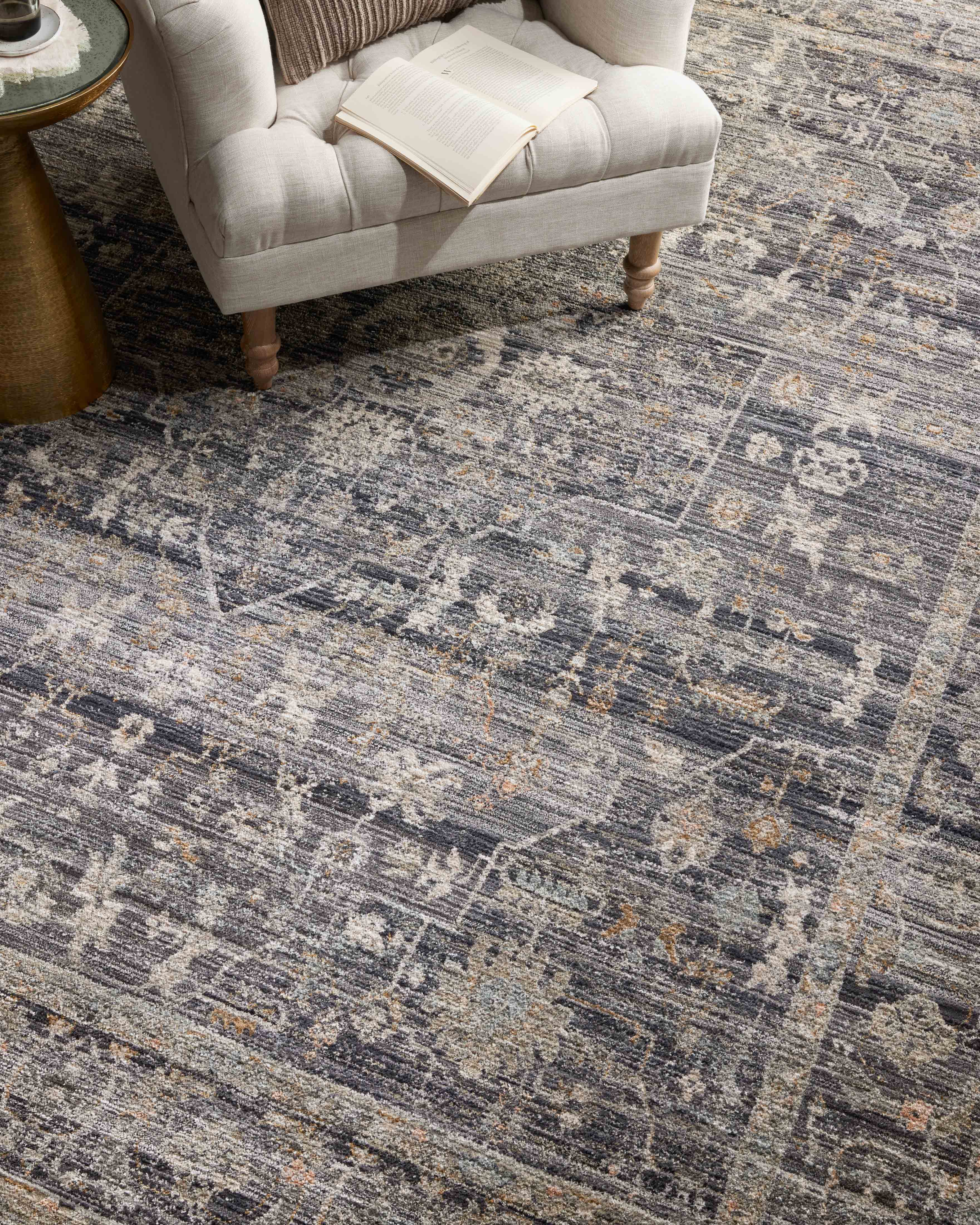 Jean Stoffer x Loloi Katherine Midnight / Tobacco Rug 0-patterned rugs Loloi