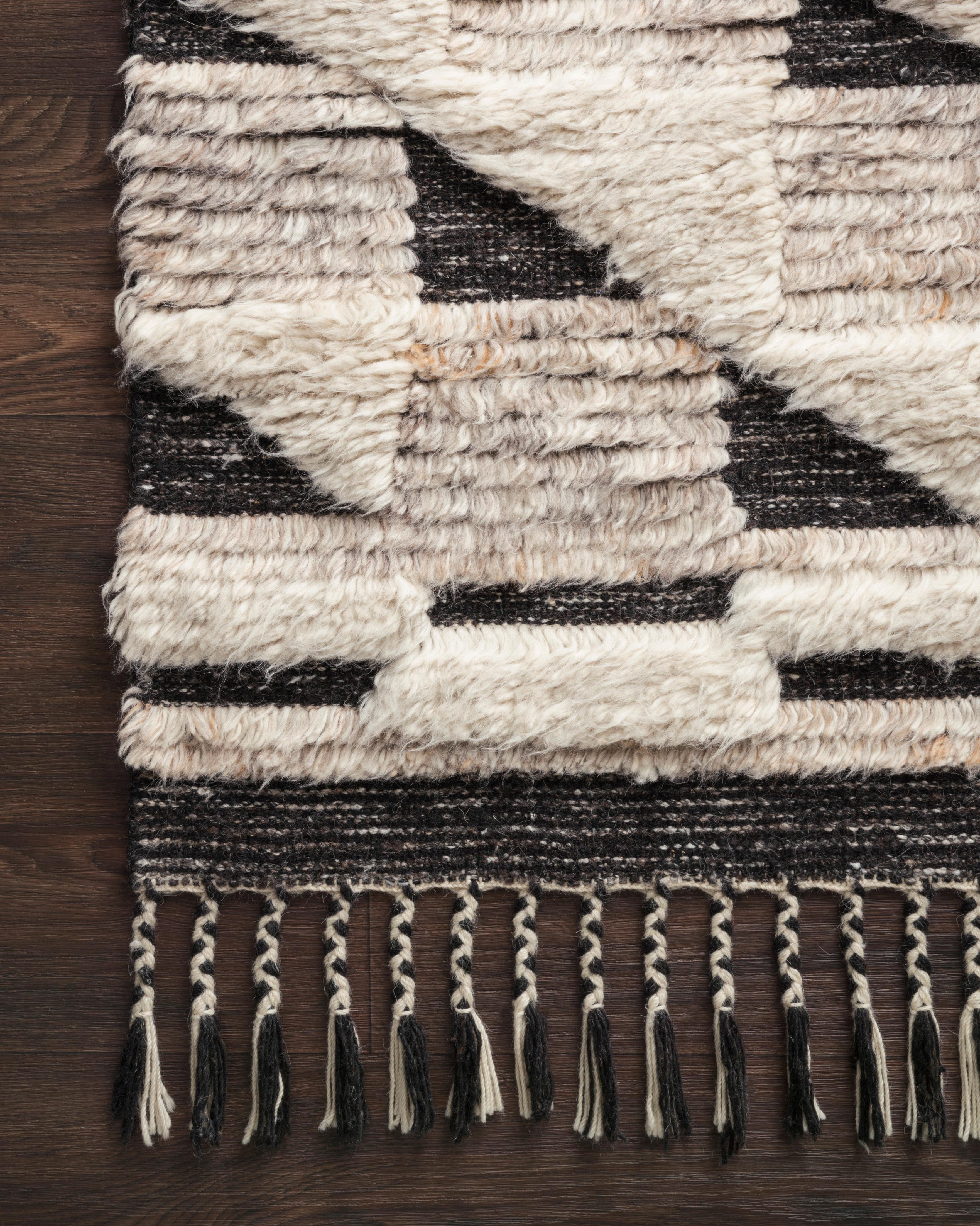 Loloi Khalid Natural / Black Rug RUGS - wool Loloi