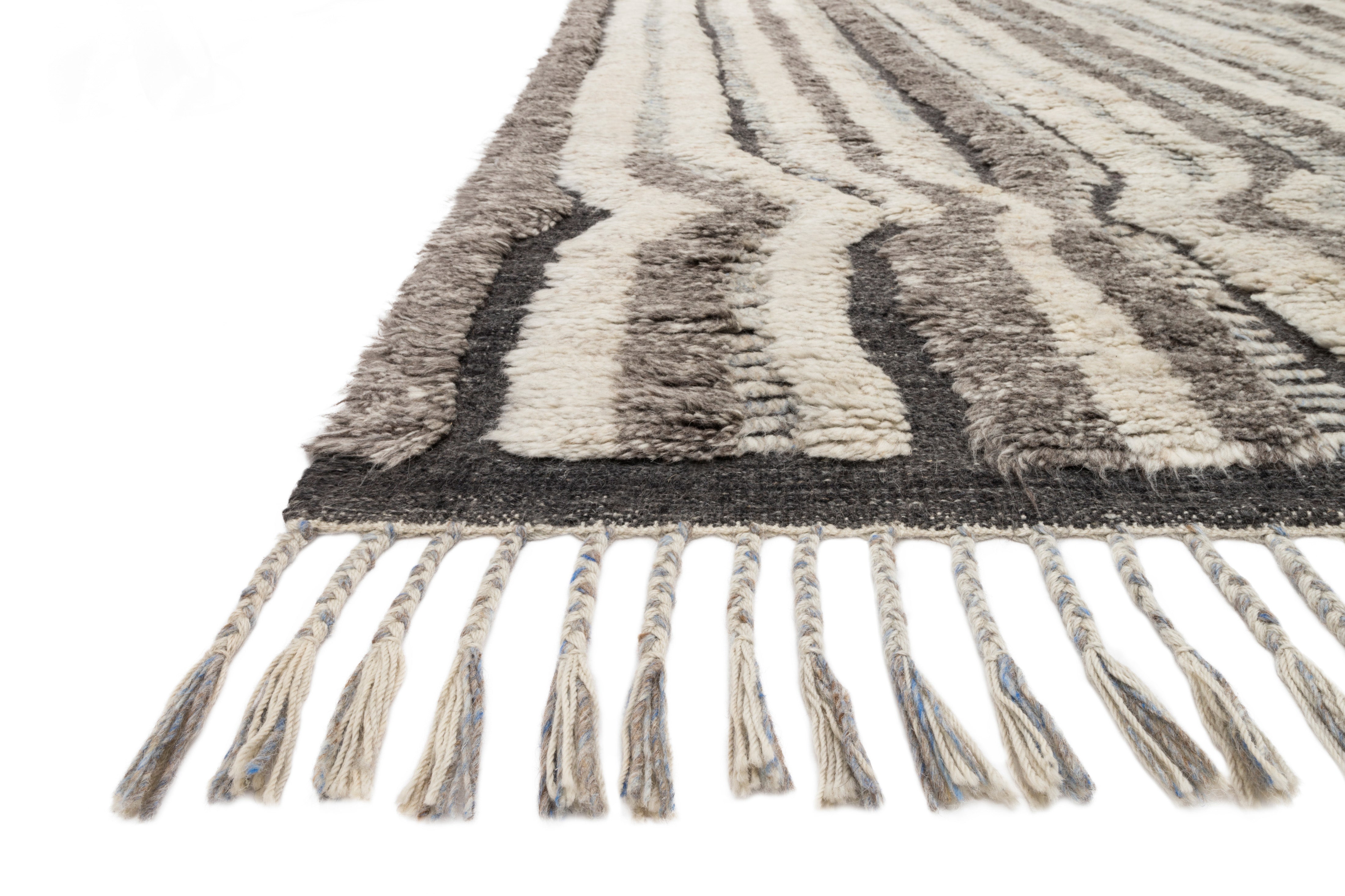 Loloi Khalid Stone / Charcoal Rug RUGS - wool Loloi