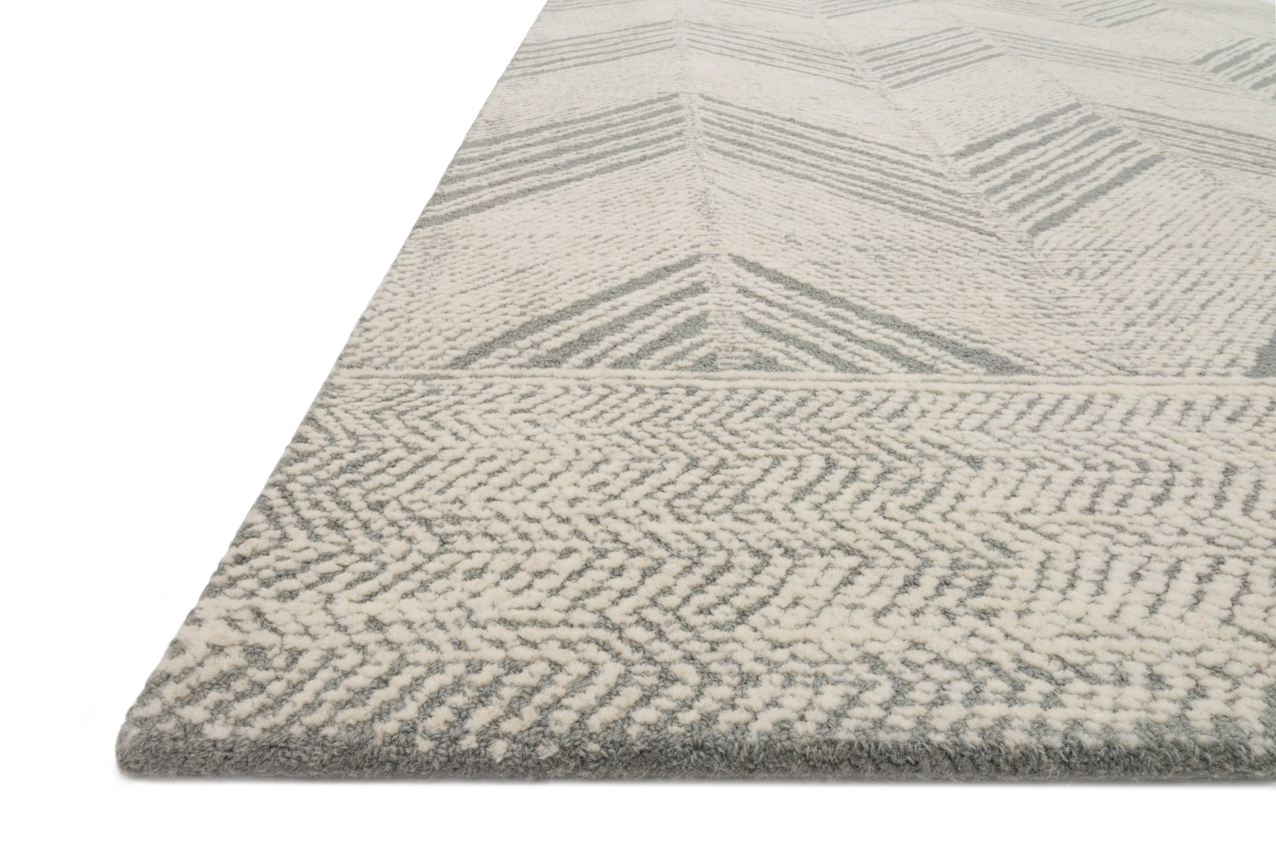 Loloi Kopa Grey / Ivory Rug RUGS - wool Loloi