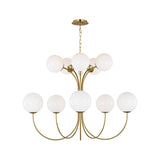 Noemie Large Chandelier LIGHTING - chandelier Visual Comfort Burnished Brass