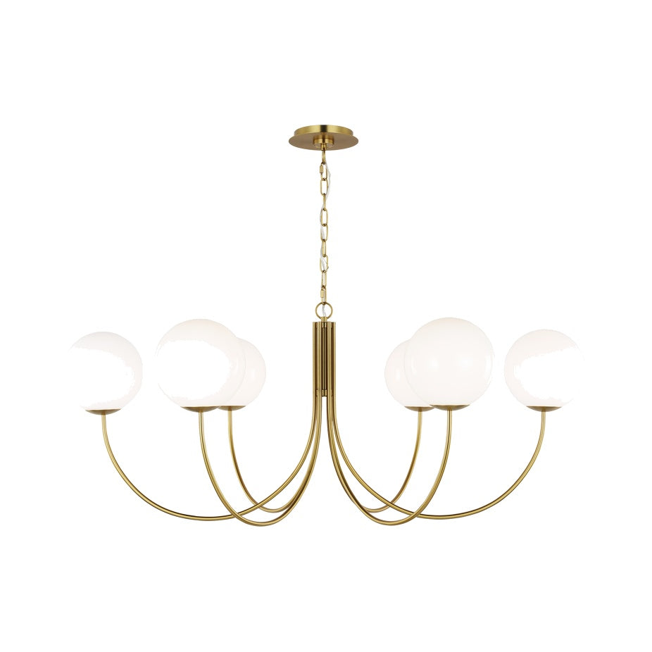 Noemie Extra Large Chandelier LIGHTING - chandelier Visual Comfort Burnished Brass