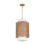 Sawyer Small Hanging Shade LIGHTING - pendant Visual Comfort Blonde Rattan