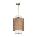 Sawyer Small Hanging Shade LIGHTING - pendant Visual Comfort Blonde Rattan