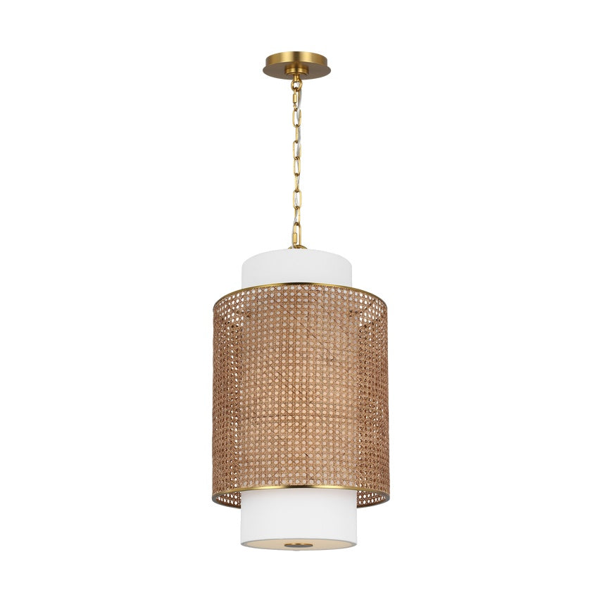 Sawyer Small Hanging Shade LIGHTING - pendant Visual Comfort Blonde Rattan