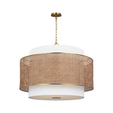 Sawyer Extra Large Hanging Shade LIGHTING - pendant Visual Comfort Blonde Rattan