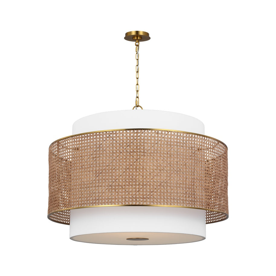 Sawyer Extra Large Hanging Shade LIGHTING - pendant Visual Comfort Blonde Rattan