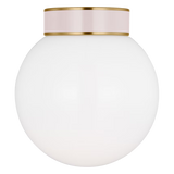 Monroe Semi Flush Mount LIGHTING - ceiling fixture Visual Comfort - Studio Brass/Pink