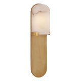 Melange Medium Elongated Pill Sconce LIGHTING - sconce Visual Comfort Antique-Burnished Brass