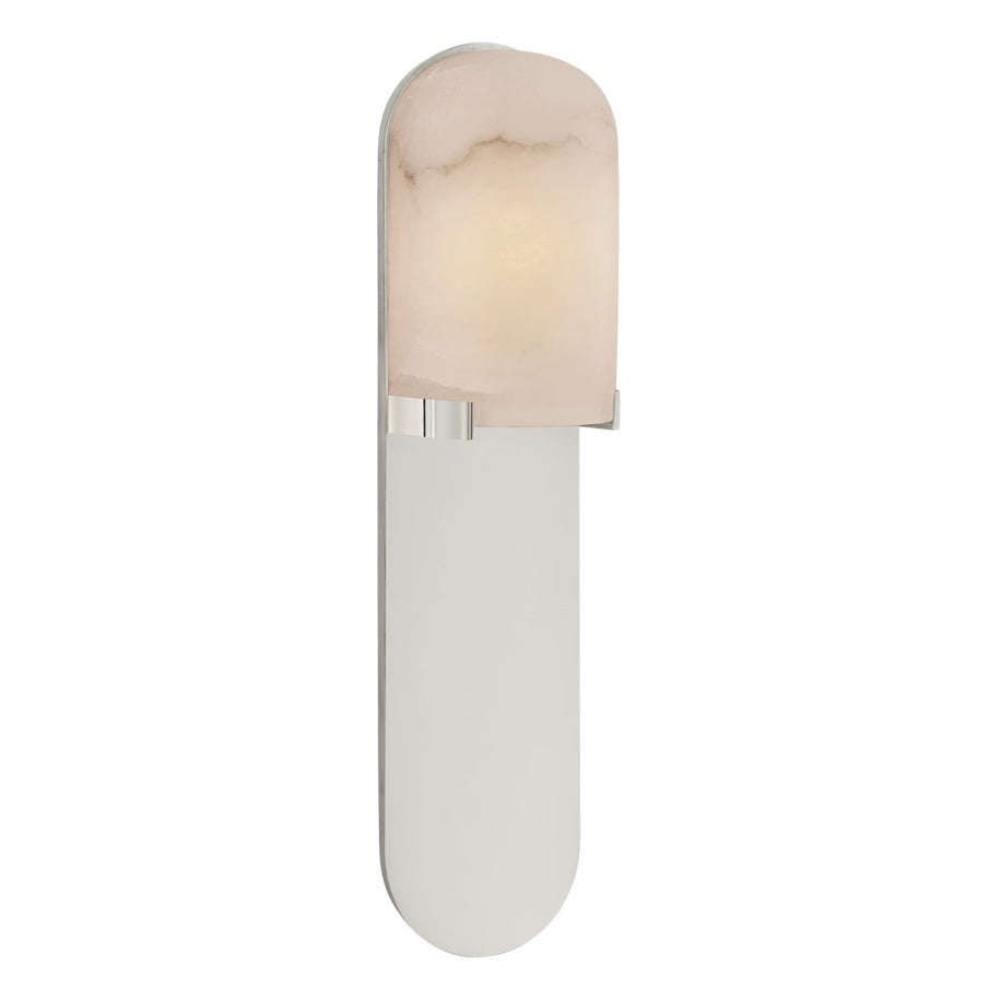 Melange Medium Elongated Pill Sconce LIGHTING - sconce Visual Comfort Polished Nickel