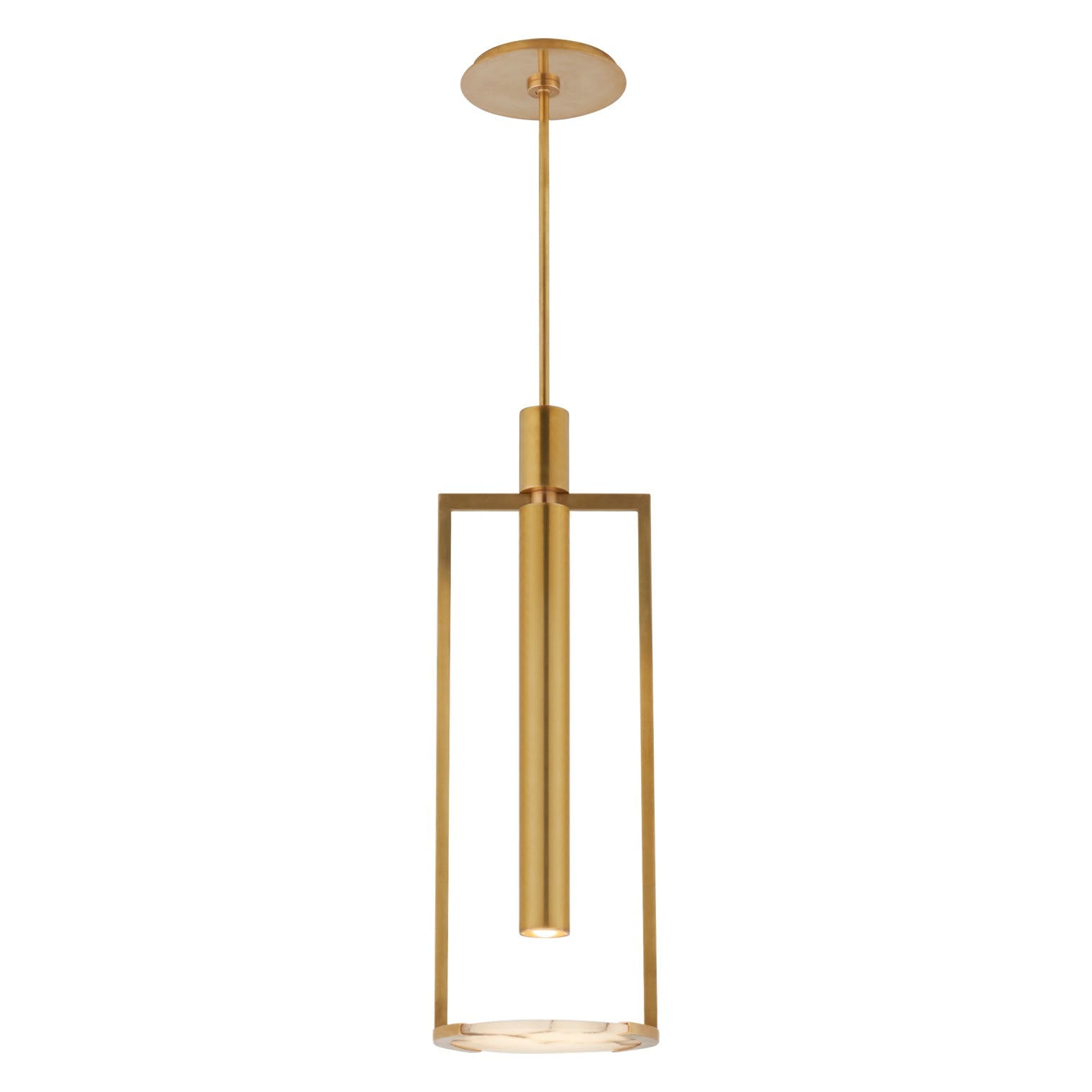 Melange Medium Floating Disc Pendant LIGHTING - pendant Visual Comfort Antique-Burnished Brass