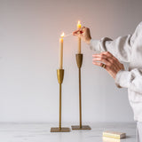 Rustic Gold Candlestick Holder - Rug & Weave