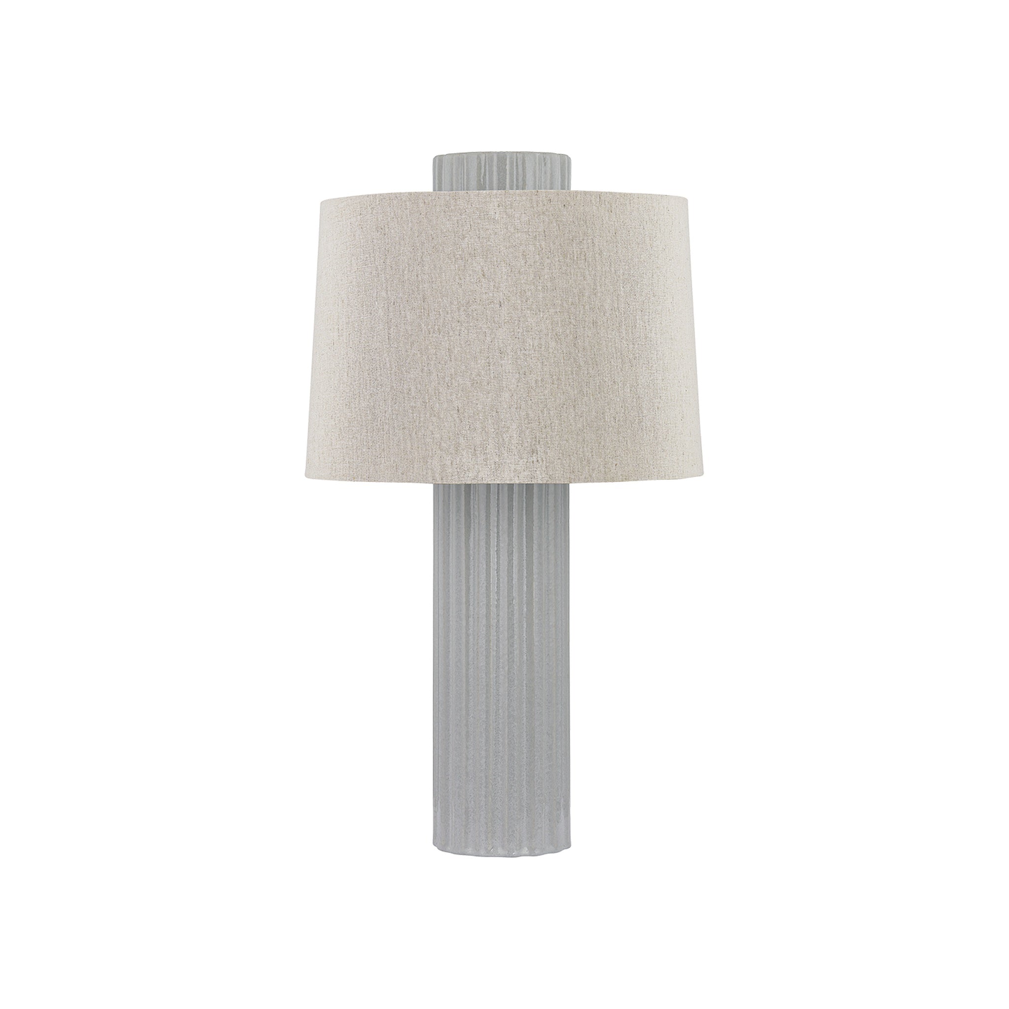Manchester Table Lamp LIGHTING - table lamp Hudson Valley Lighting Aged Brass / Ceramic Shell Grey