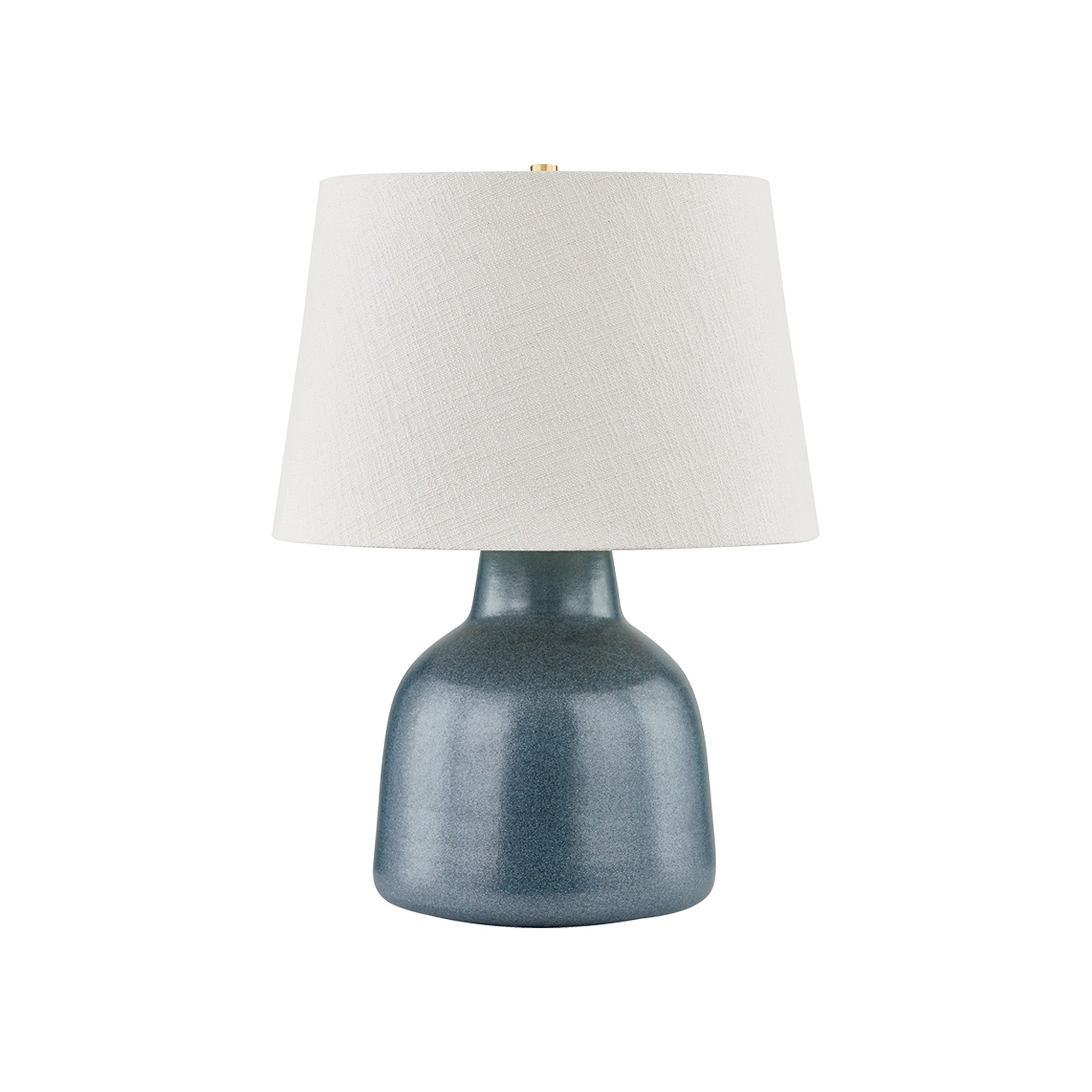 Ridgefield Table Lamp LIGHTING - table lamp Hudson Valley Lighting Aged Brass / Ceramic Textured Navy