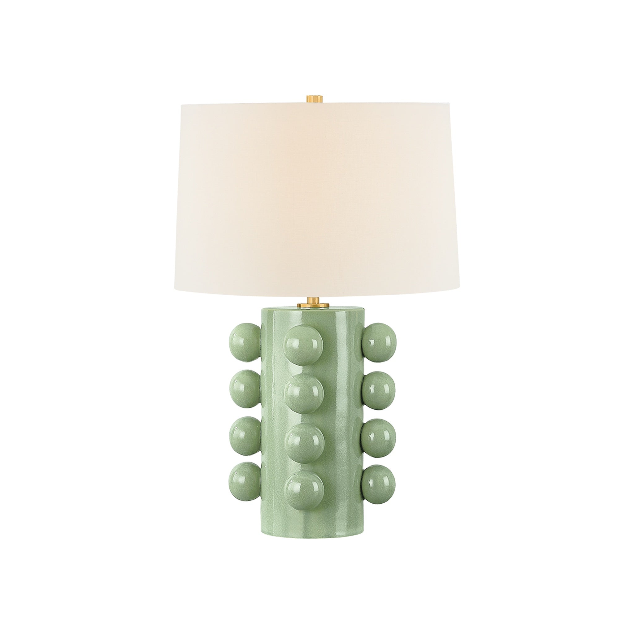 Roselle Table Lamp LIGHTING - table lamp Hudson Valley Lighting Aged Brass / Ceramic Moss Crackle
