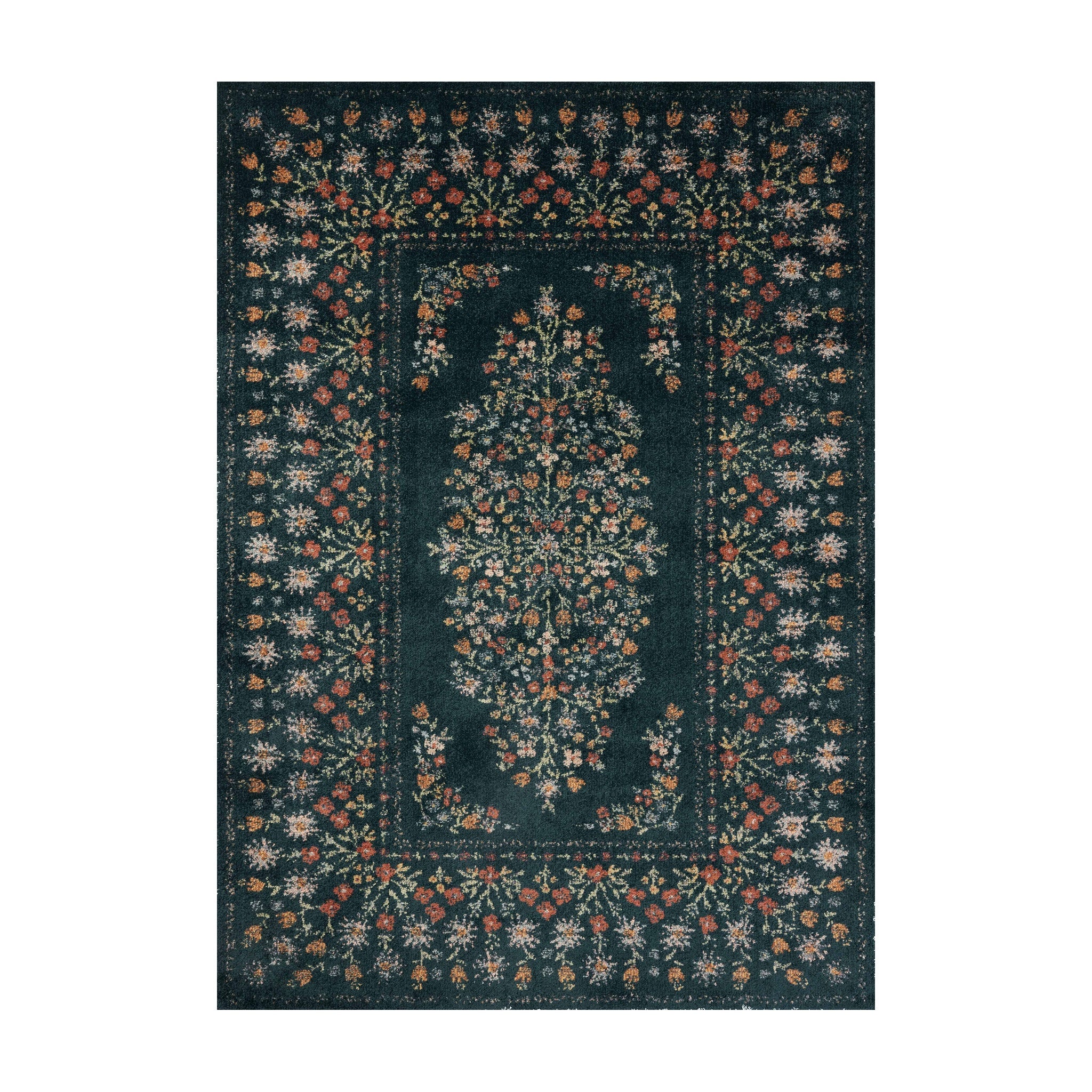 Rifle Paper Co. x Loloi Laurel Navy Rug No.2 RUGS - synthetic Loloi 2'8" x 4'